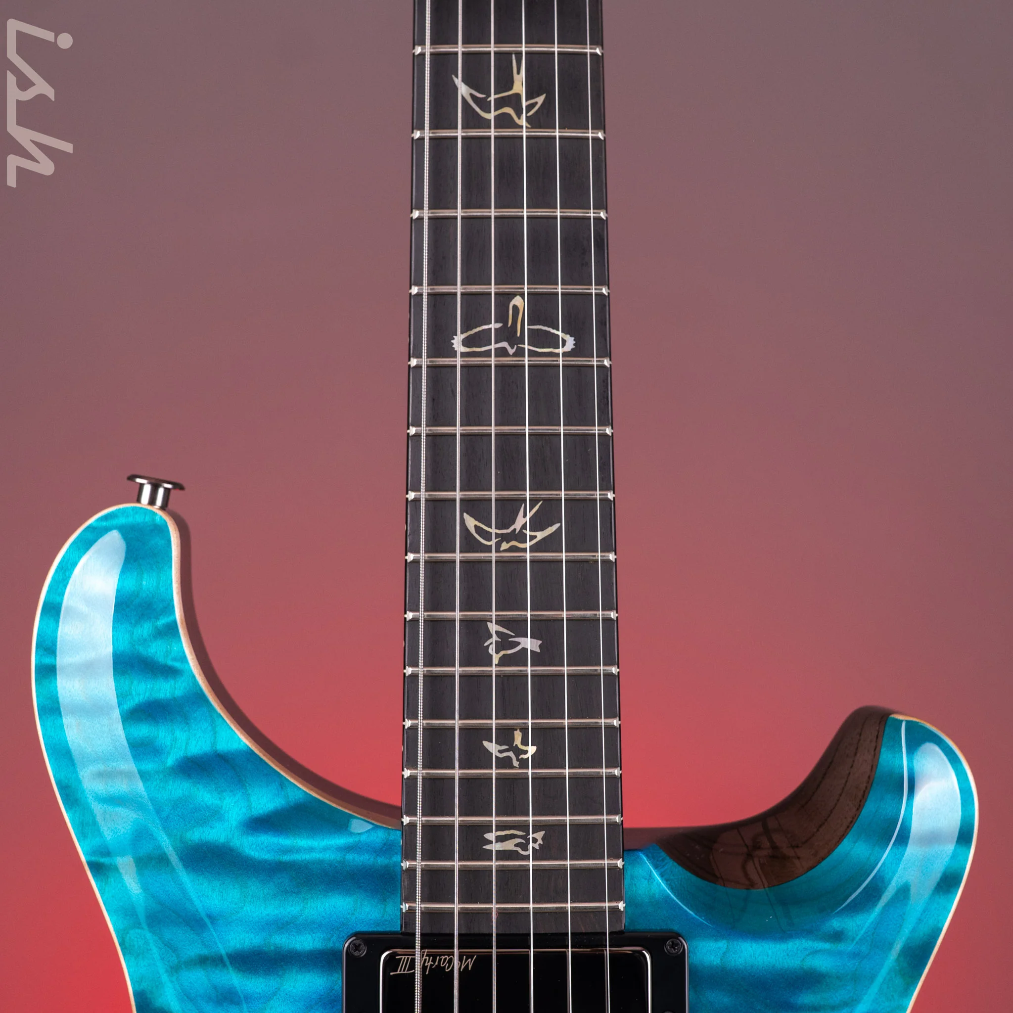 PRS Wood Library Special Semi-Hollow 10-Top Quilt Aquableux Custom Color - Image 7