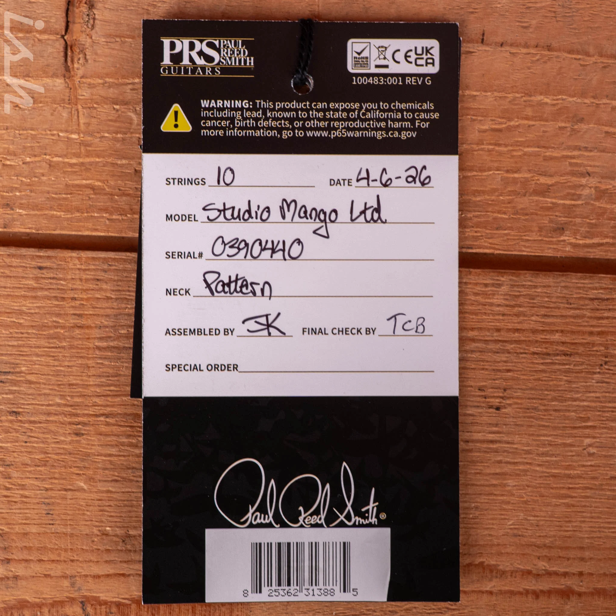 PRS Wood Library Studio Mango Top Mash Green Custom Color - Image 13