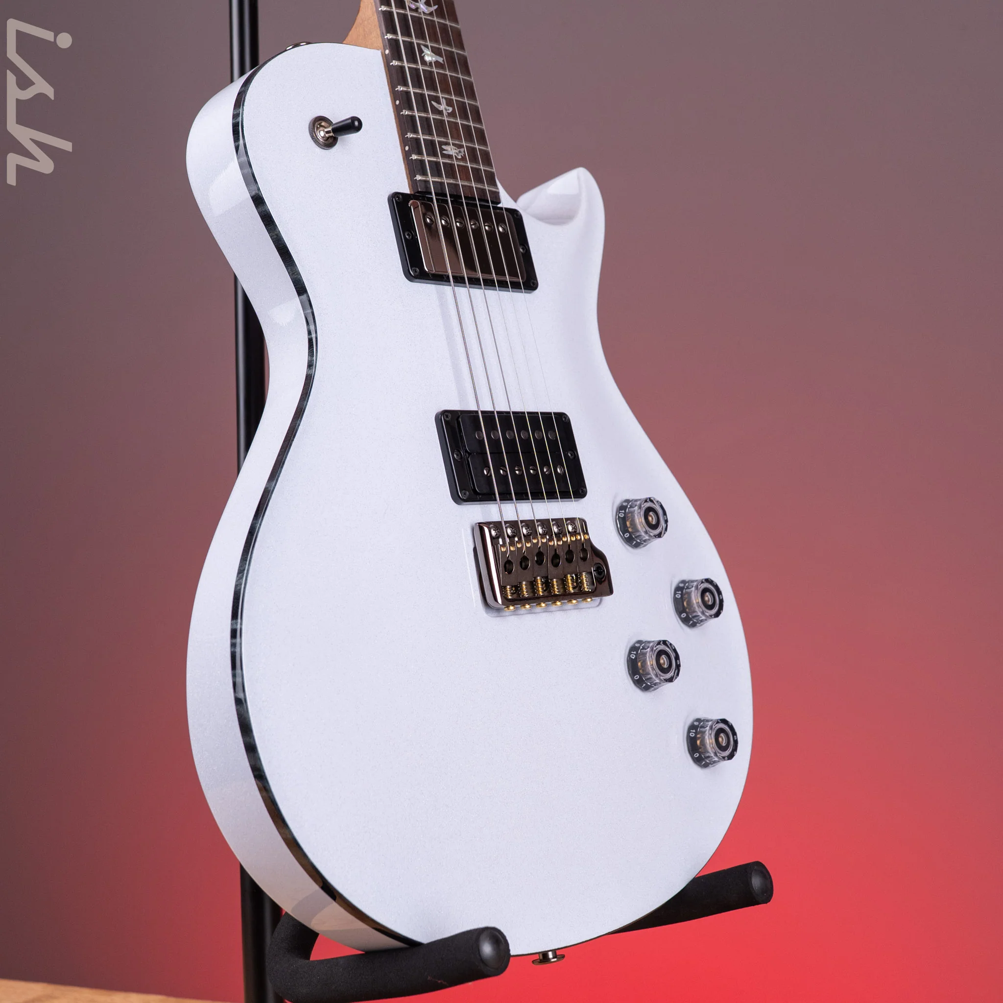 PRS Wood Library Tremonti Gloss White Stained Binding Roasted Maple Neck - Image 3