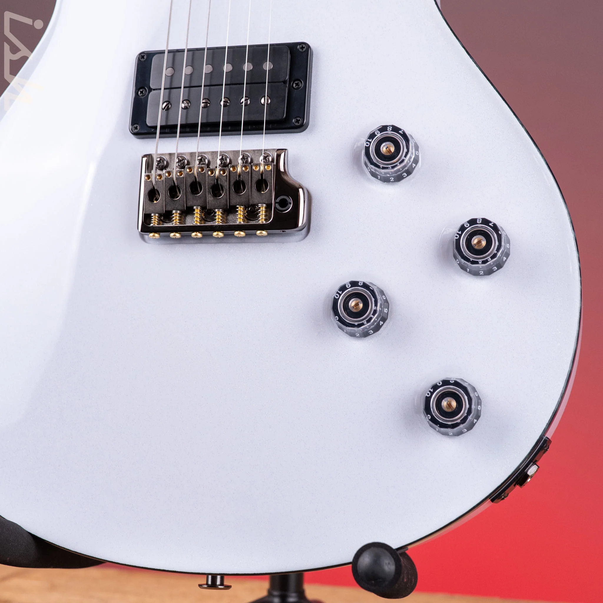PRS Wood Library Tremonti Gloss White Stained Binding Roasted Maple Neck - Image 5