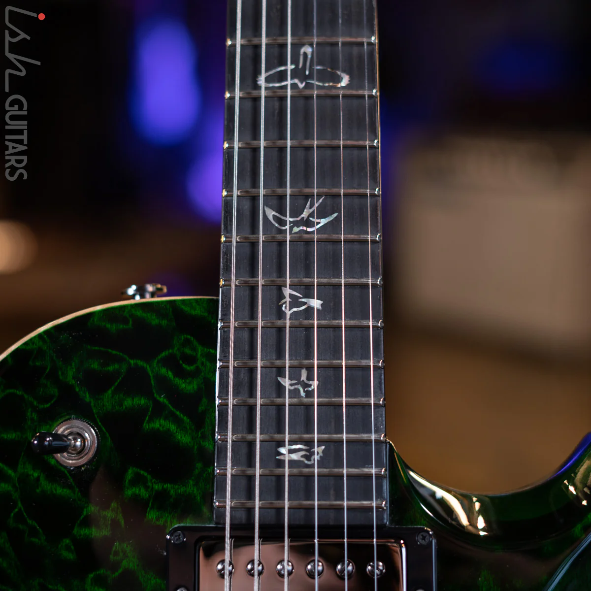 PRS Wood Library Tremonti Stoptail Jade w/ Green Burst 10 Top Quilt - Image 5