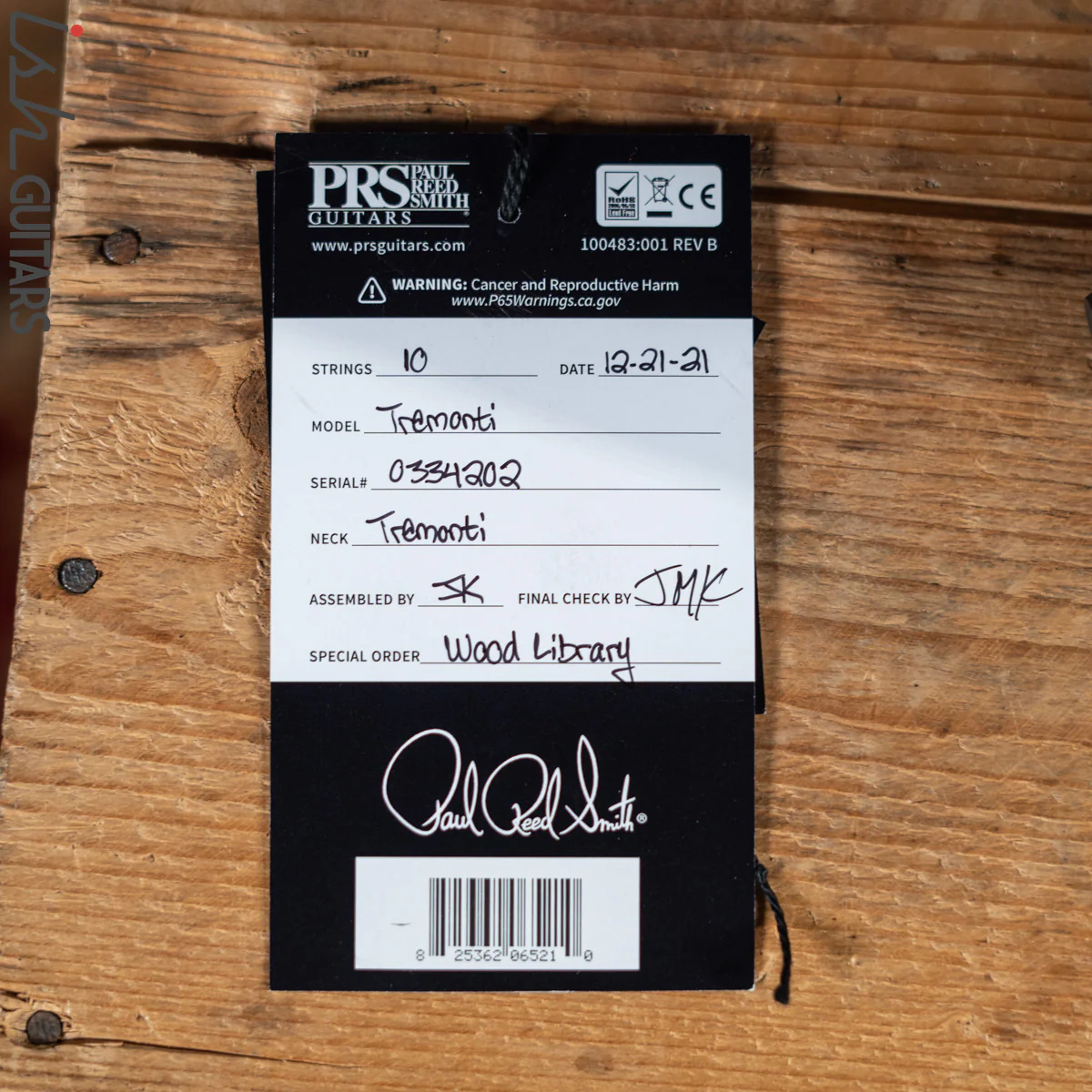 PRS Wood Library Tremonti Stoptail Violet Blue Burst 10 Top Quilt - Image 14