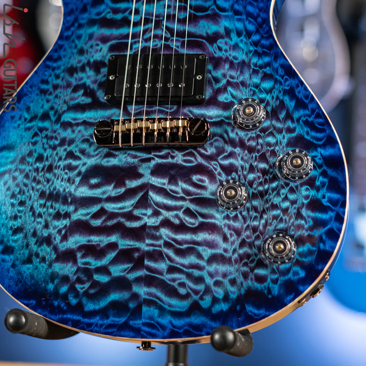 PRS Wood Library Tremonti Stoptail Violet Blue Burst 10 Top Quilt - Image 4