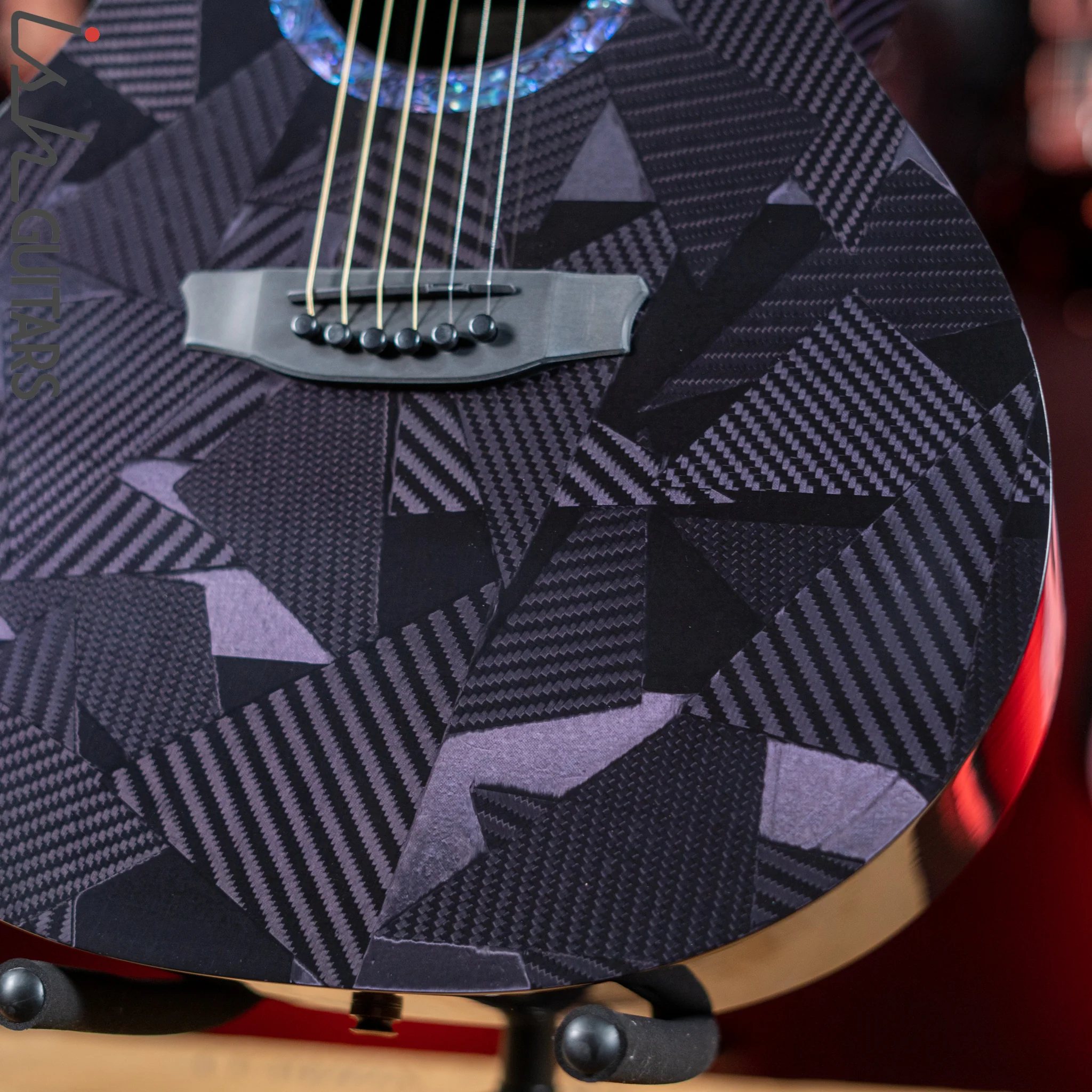 RainSong BI-WS1000N2C Black Ice Acoustic Guitar Ish Exclusive Plum Purple - Image 4