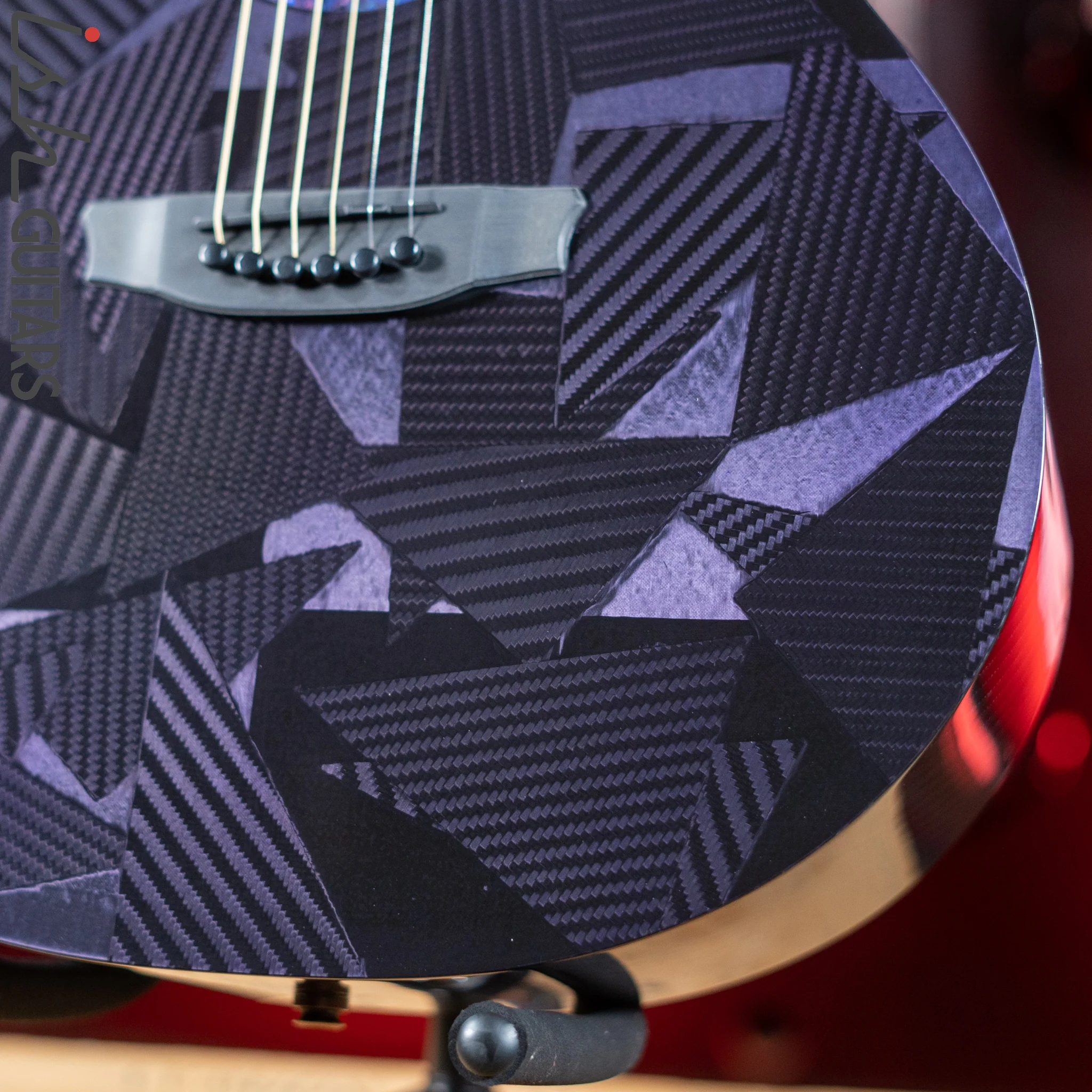 RainSong BI-WS1000N2C Black Ice Acoustic Guitar Ish Exclusive Plum Purple - Image 4