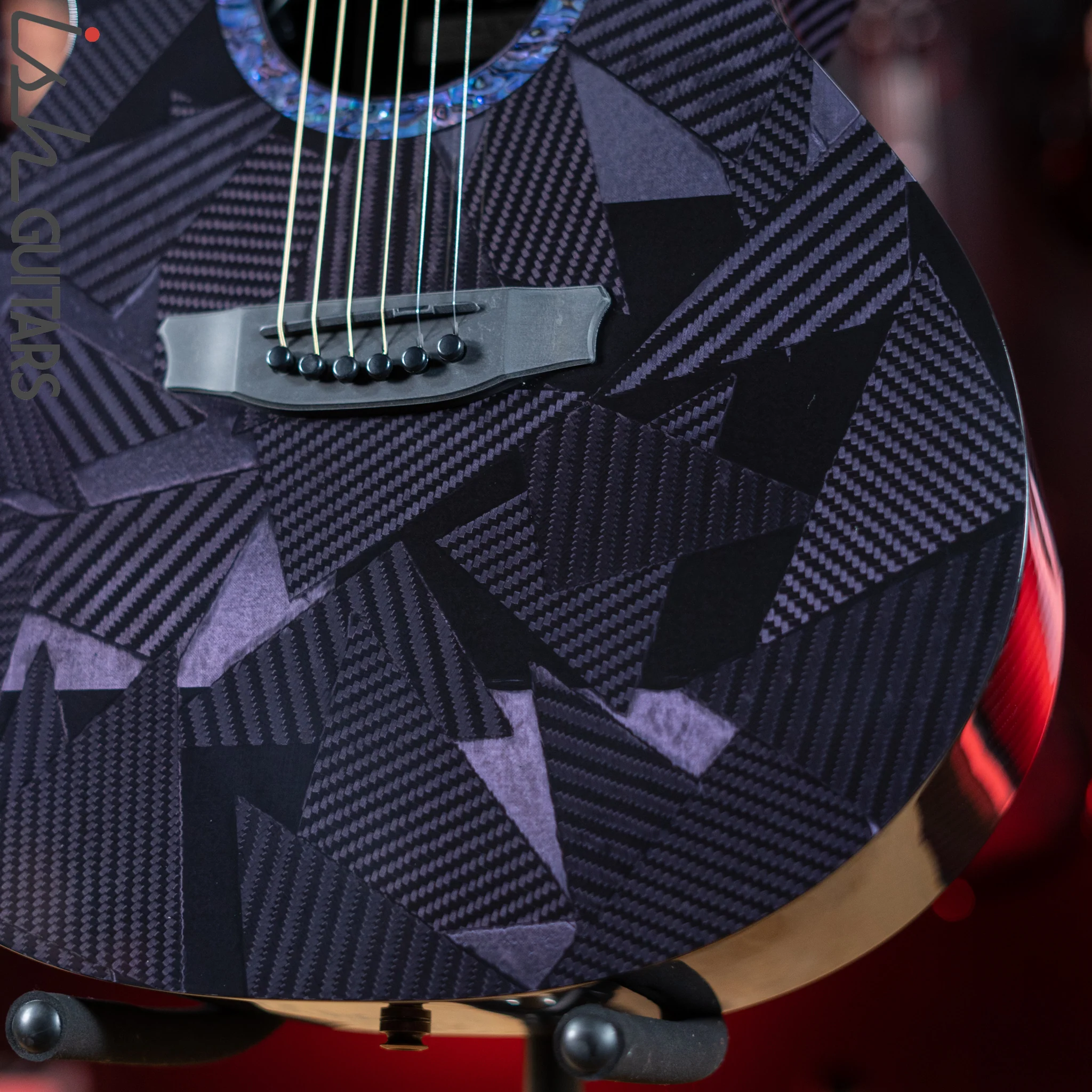 RainSong BI-WS1000N2C Black Ice Acoustic Guitar Ish Exclusive Plum Purple - Image 4
