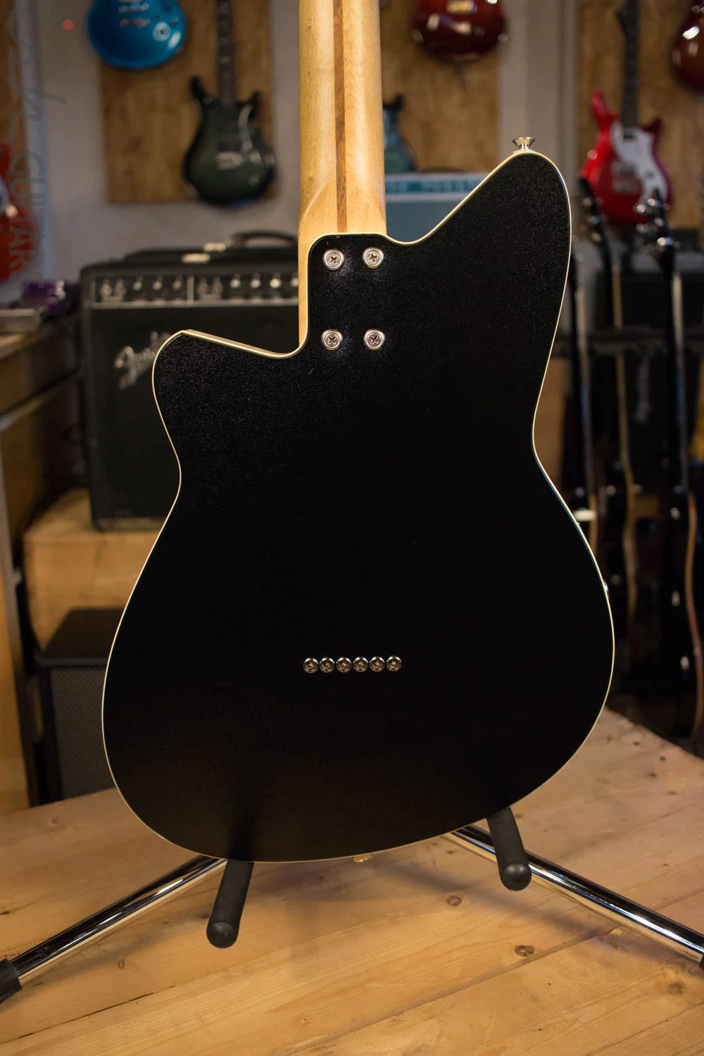 1990's USA Reverend Guitar Rocco #00119 Early Phenolic Jet Black - Image 7
