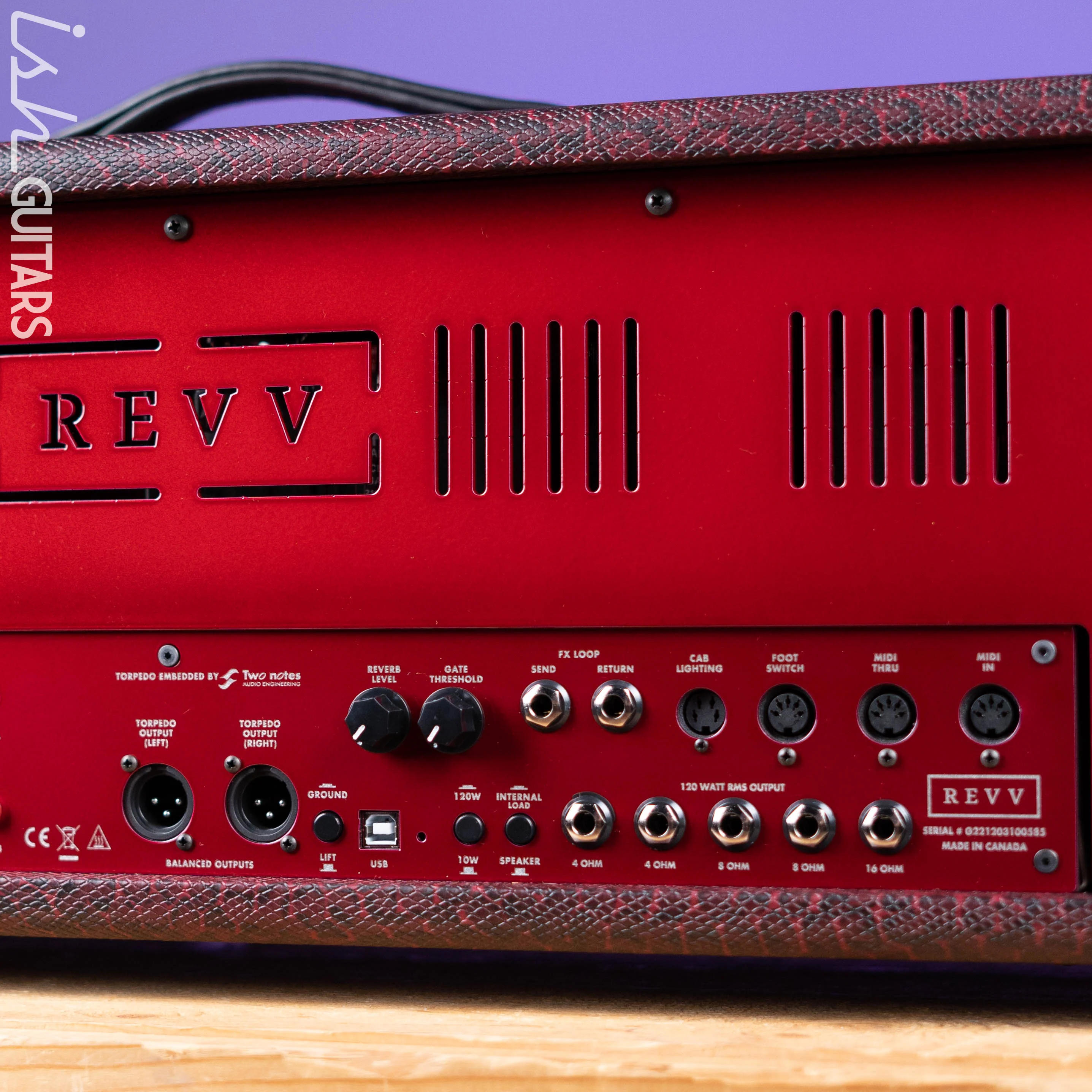 Revv Generator 120 MK3 120W Tube Amp Head Custom Red Snakeskin - Image 8