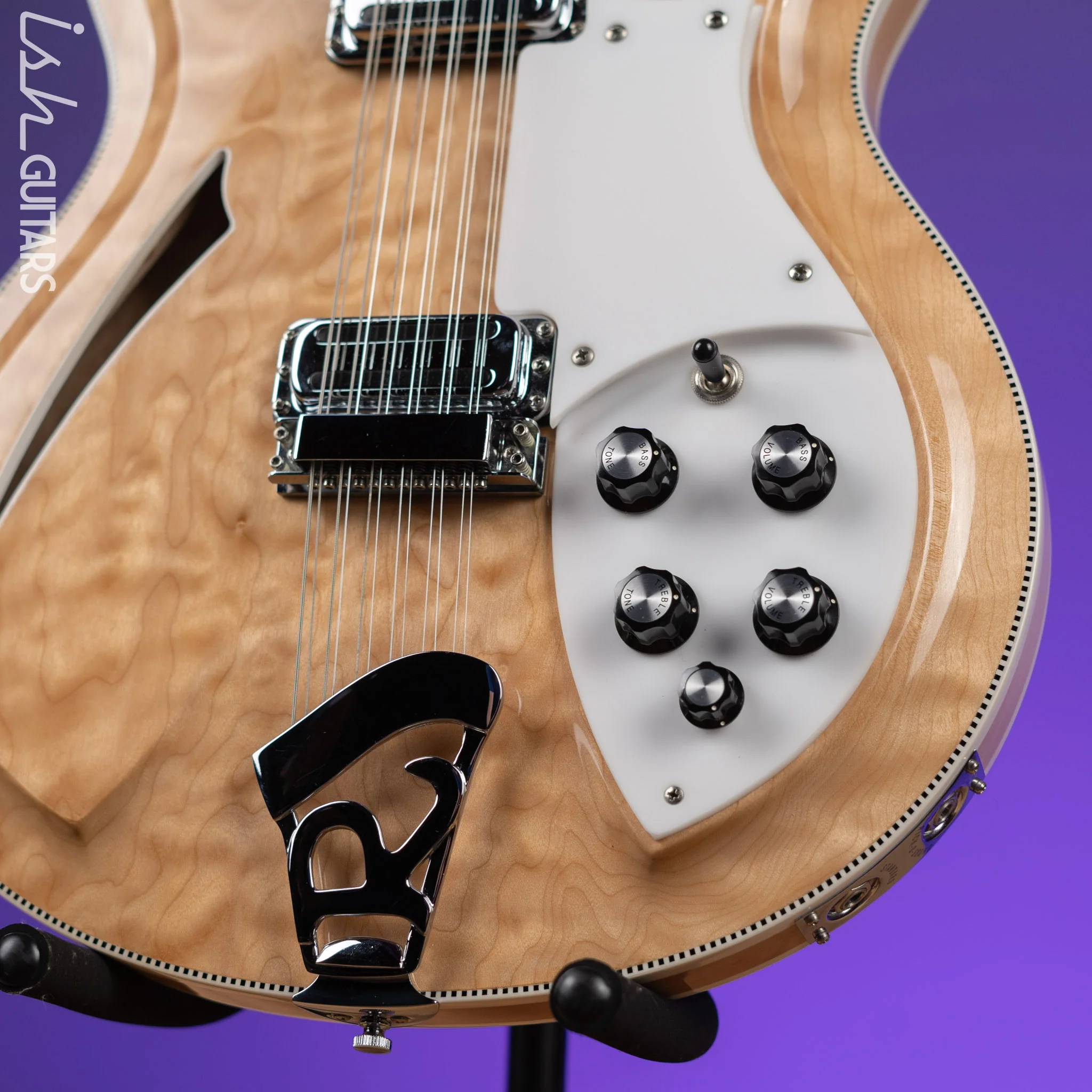 1996 Rickenbacker 381/12 V69 12-String Electric Guitar Natural - Image 4
