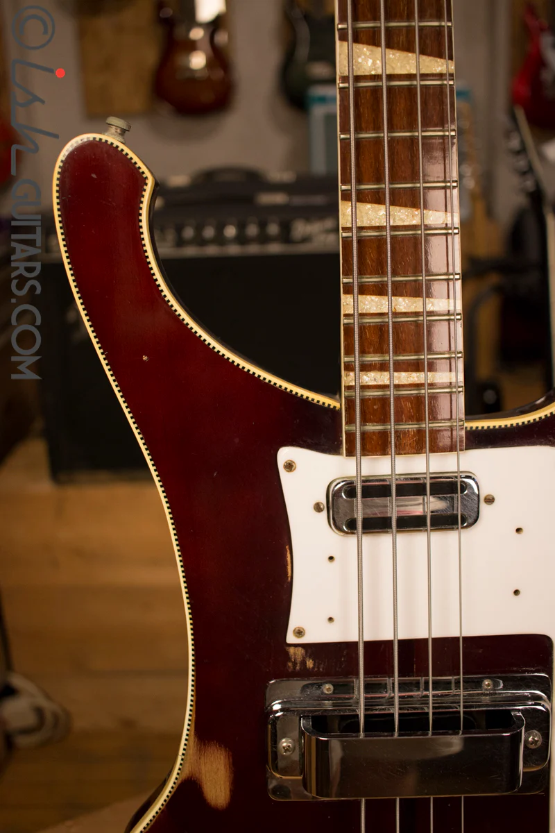 1972 Rickenbacker 4001 RARE Burgundyglo Checker Binding #94 - Image 3