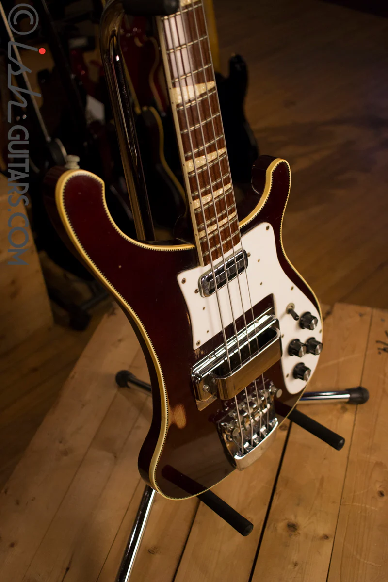 1972 Rickenbacker 4001 RARE Burgundyglo Checker Binding #94 - Image 7