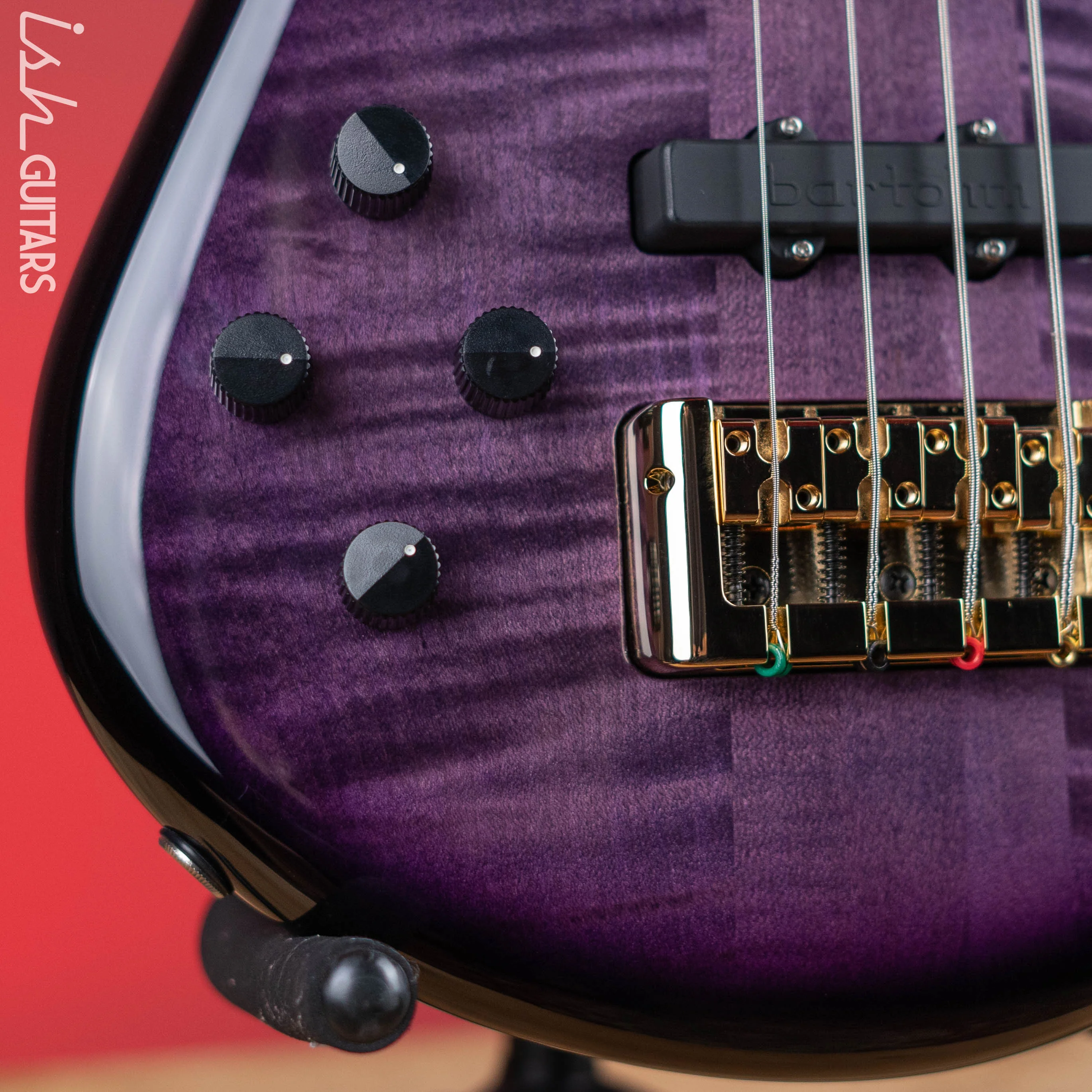 Spector Euro4 LT 4-String Bass Left Handed Violet Fade Gloss - Demo - Image 4