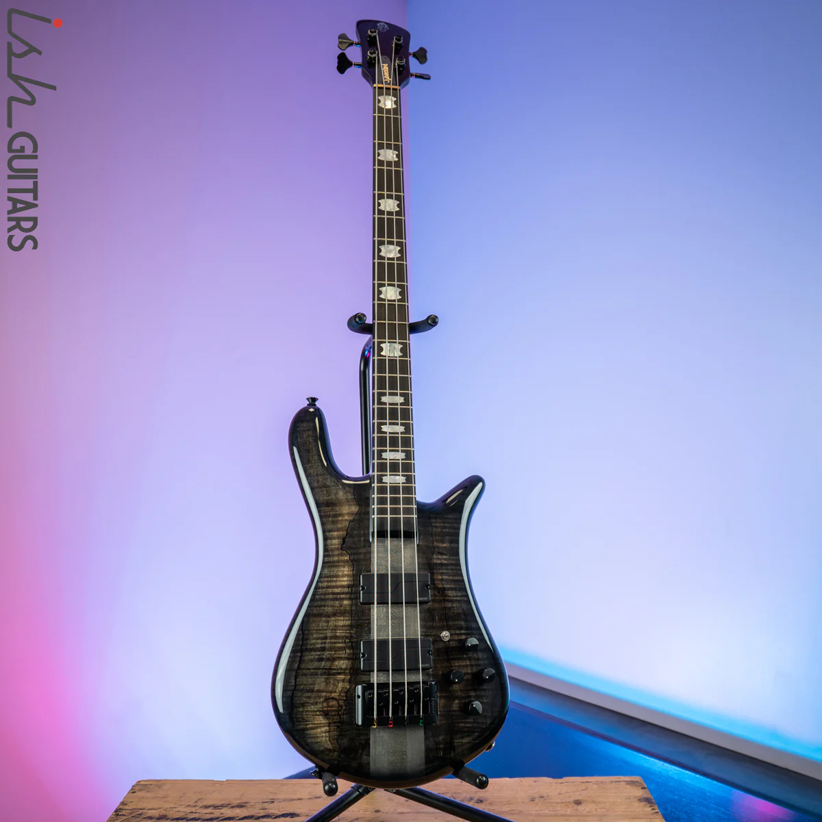 Spector Euro4 LT Limited Edition 1 of 20 Faded Black Gloss Fishman Pickups - Image 2