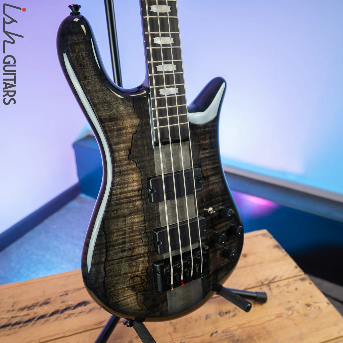 Spector Euro4 LT Limited Edition 1 of 20 Faded Black Gloss Fishman Pickups - Image 5