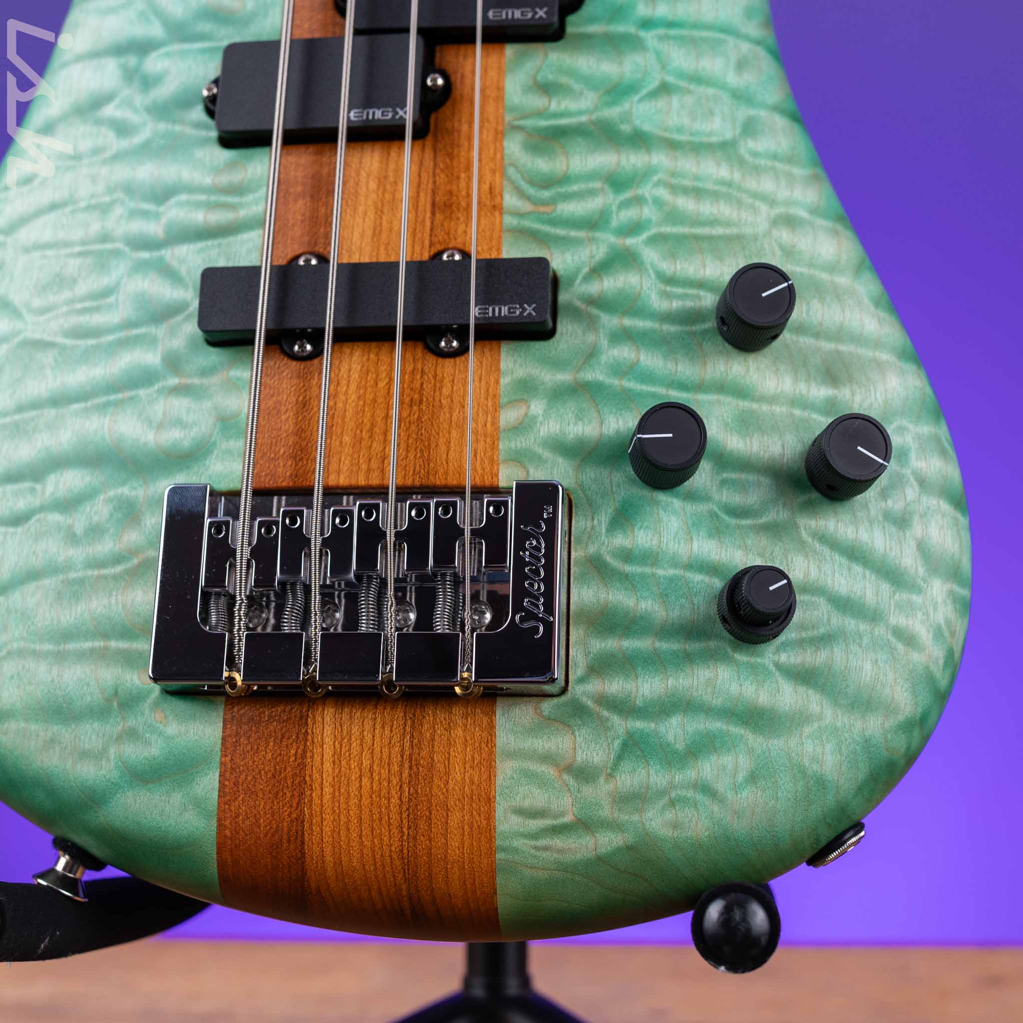 Spector USA NS-2 4-String Walnut Body Turquoise Tide - Image 4