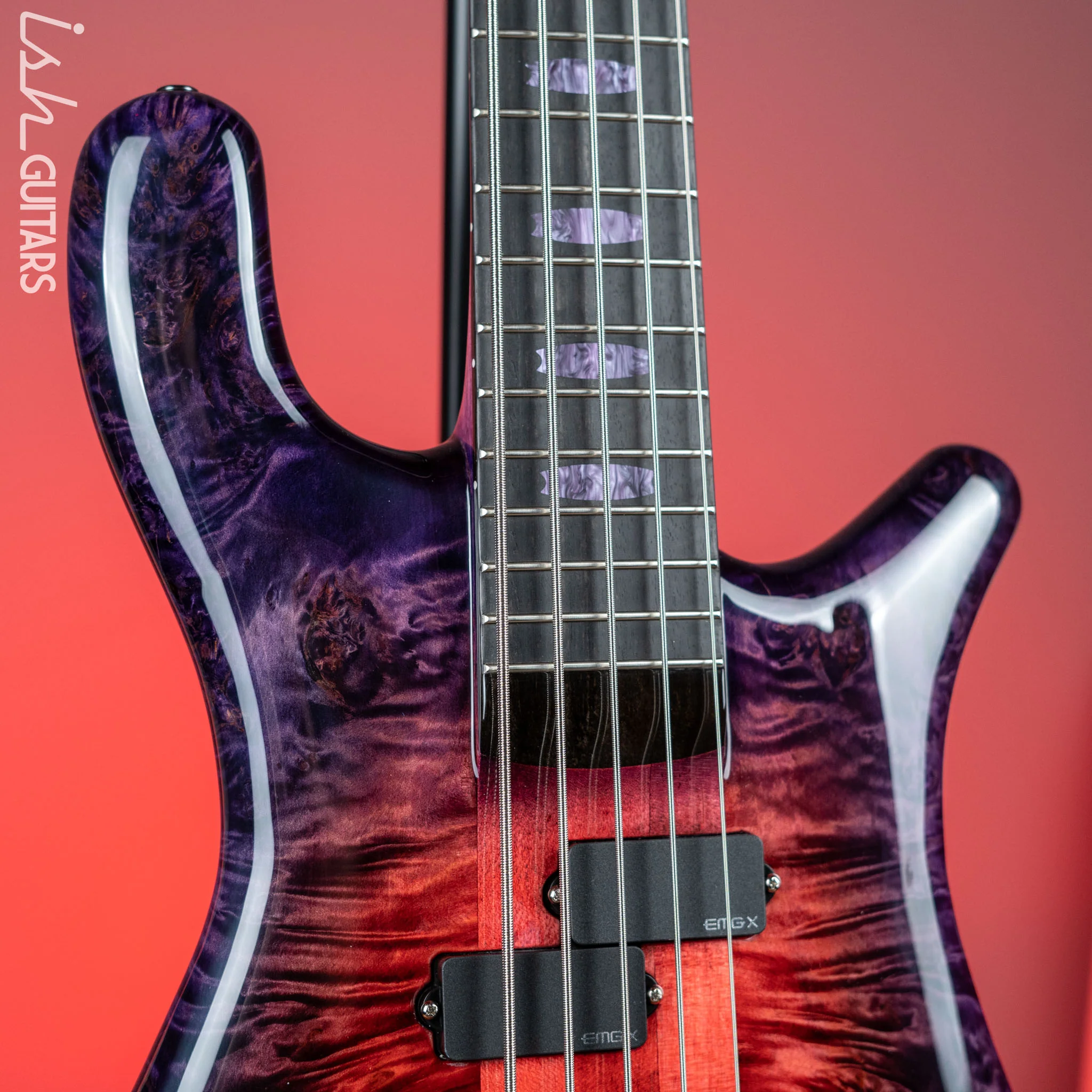 Spector NS-5 5-String Bass USA Black Cherry Purple Burst High Gloss - Image 3