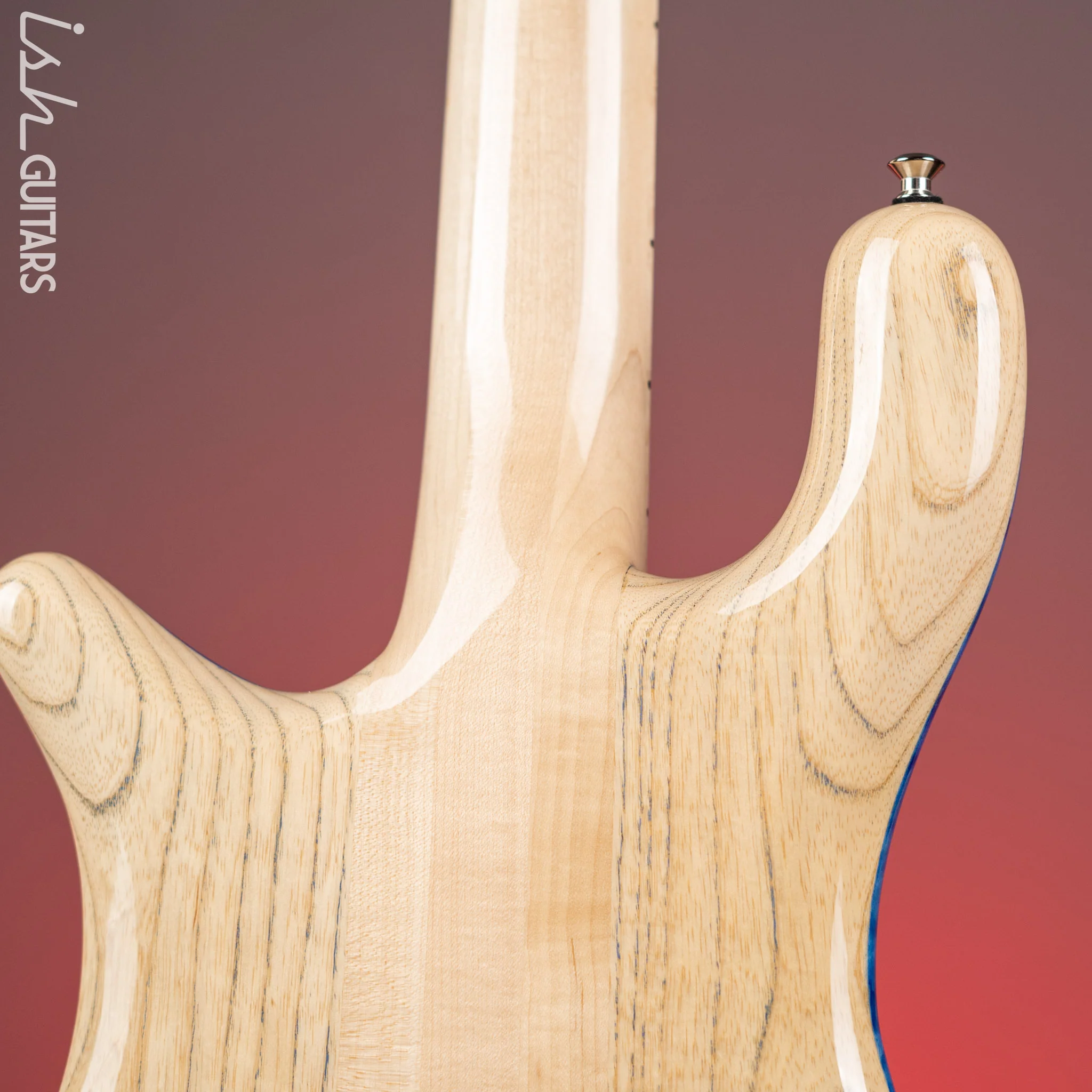 Spector NS-5 Ultra Blue Glow w/ Grain Fill Back Birdseye Maple Demo - Image 9