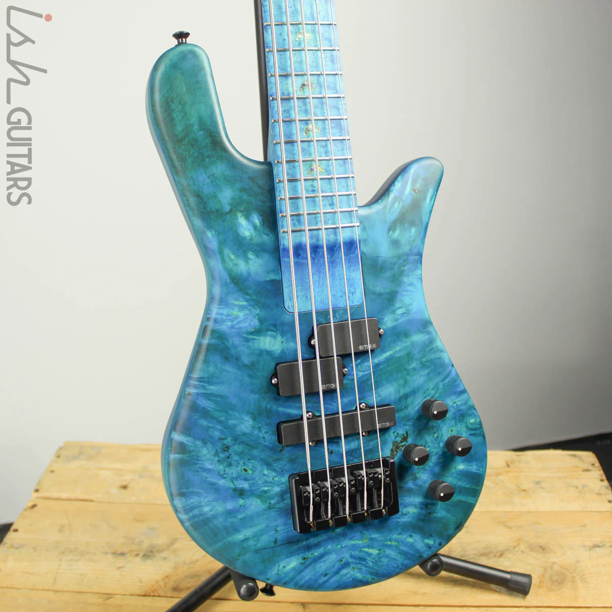Spector NS-2 5-String Ish Limited Buckeye Burl Coral Blue