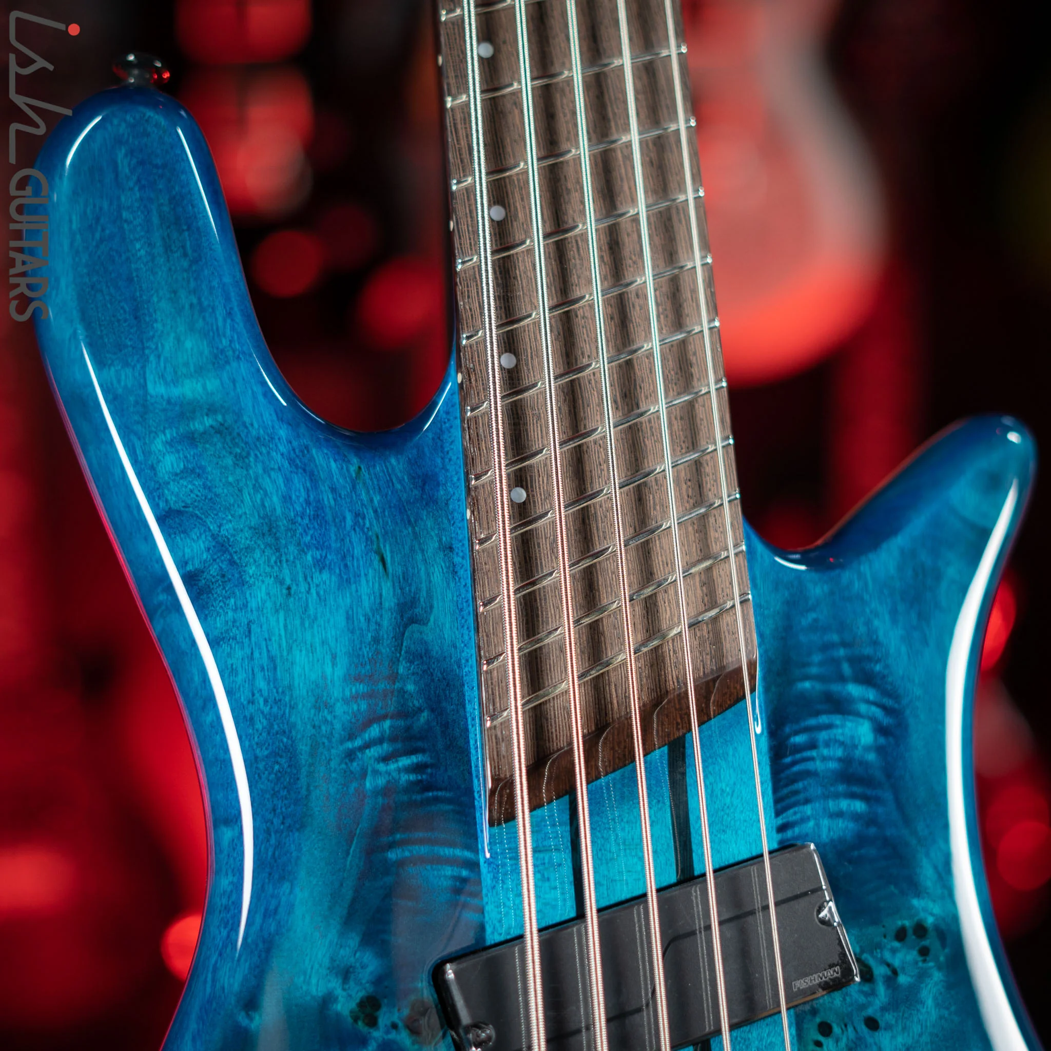 Spector NS Dimension 5 Multiscale Bass Black and Blue Gloss - Image 3