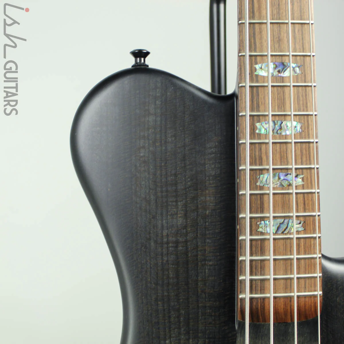 Spector Singlecut SC4 NS-2 Bass Black Stain Burst Matte Reclaimed Redwood - Image 3