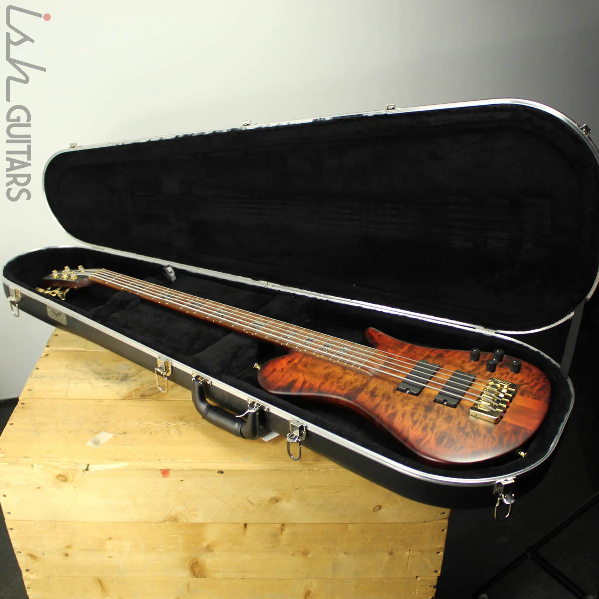 Spector Singlecut SC5 NS-5 Bass Ultra Amber Burst Matte Flame Maple - Image 15