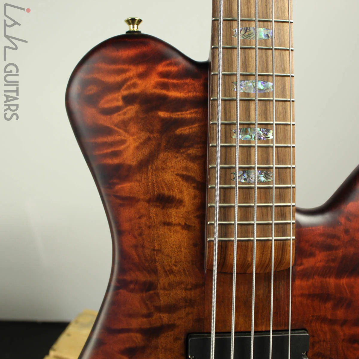 Spector Singlecut SC5 NS-5 Bass Ultra Amber Burst Matte Flame Maple - Image 4