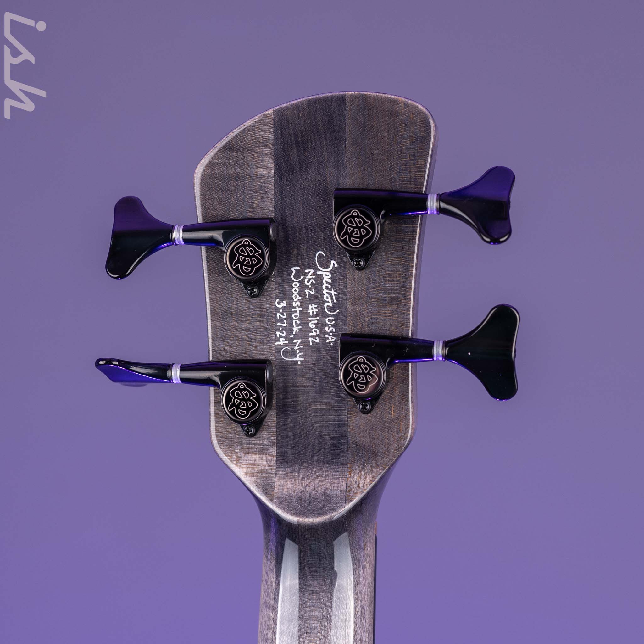 Spector USA NS-2 4-String Bass Natural Spalted Maple Charcoal Block - Image 12