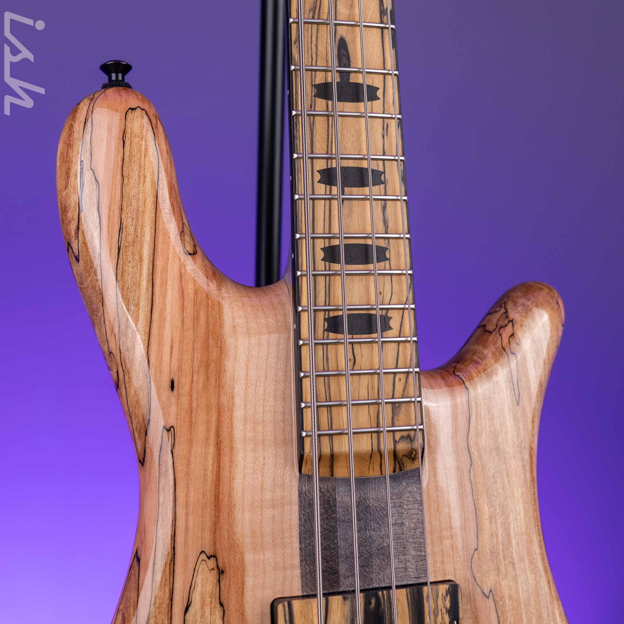 Spector USA NS-2 4-String Bass Natural Spalted Maple Charcoal Block - Image 3