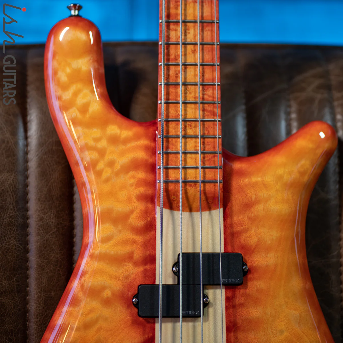 Spector USA NS-2 Ish Exclusive Blood Orange Burst Quilt Maple Store Demo - Image 3
