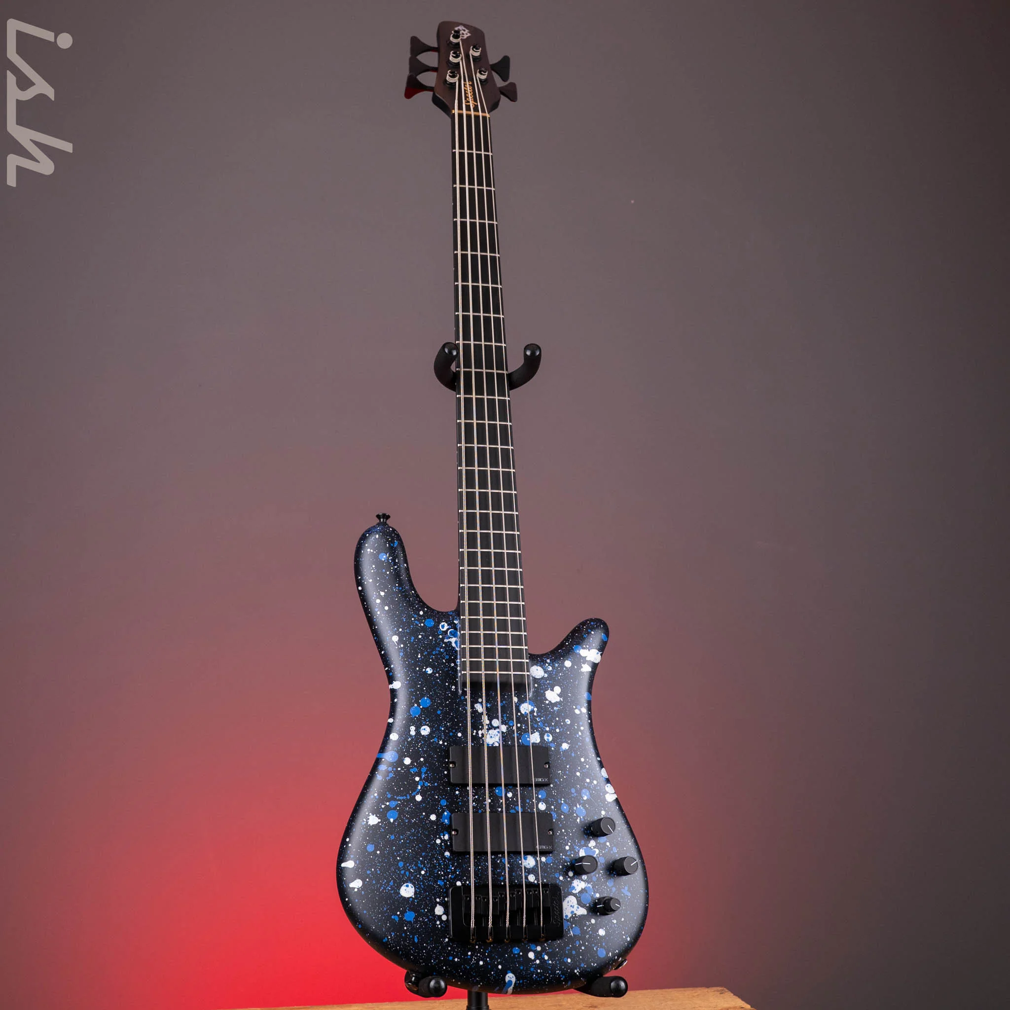 Spector USA NS-5 Matte Black with Blue and White Dots/Drips - Image 2