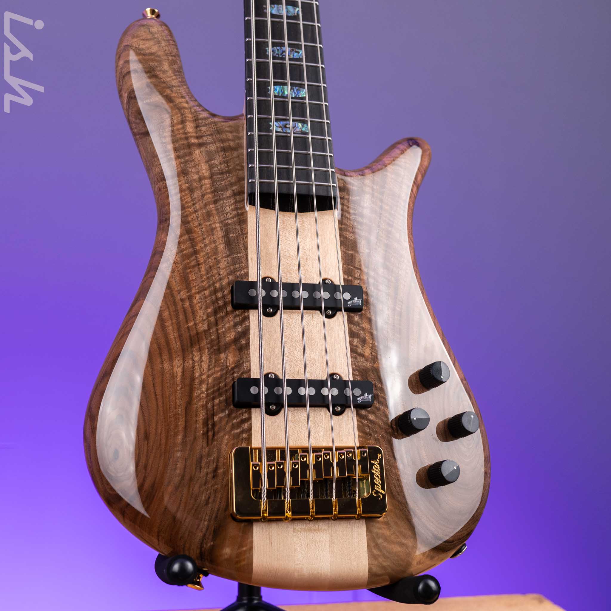 Spector USA NS-5XL 5-String Bass Natural Figured Walnut Demo