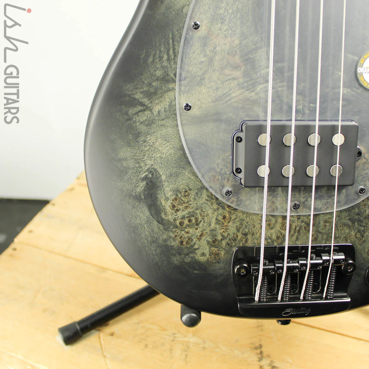 Sterling by Music Man StingRay Ray34PB Trans Black Satin w/ Bag B-STOCK - Image 5