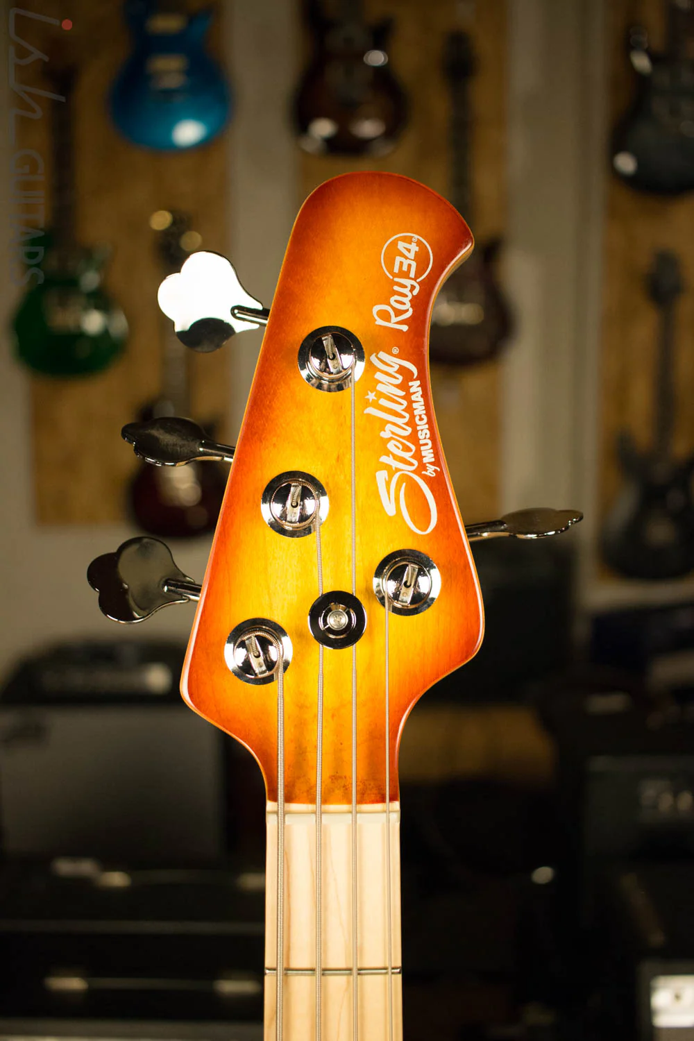 Sterling by Music Man Ray34 Bass Custom Prototype Quilted Mahogany - Image 6