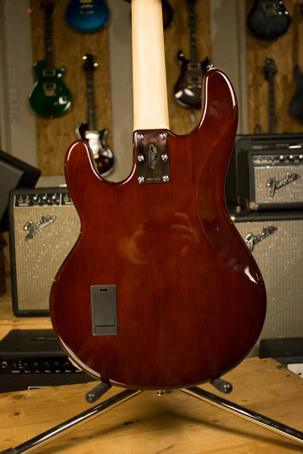 Sterling by Music Man Ray34 Bass Custom Prototype Quilted Mahogany - Image 8