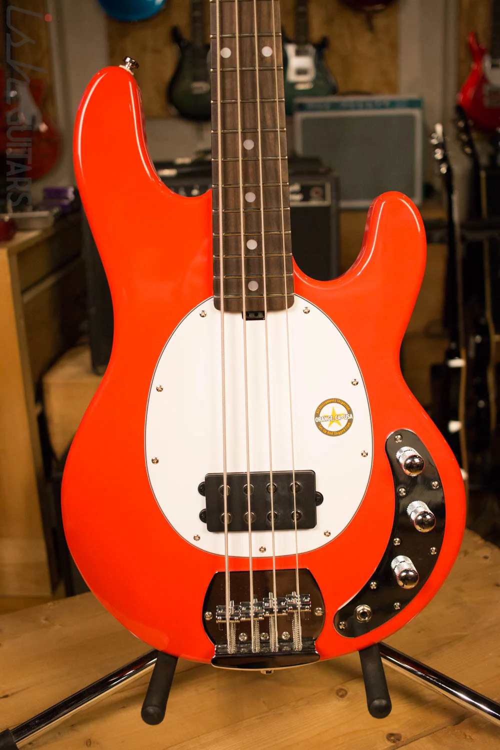 Sterling by Music Man S.U.B. Ray4 Electric Bass Guitar Fiesta Red