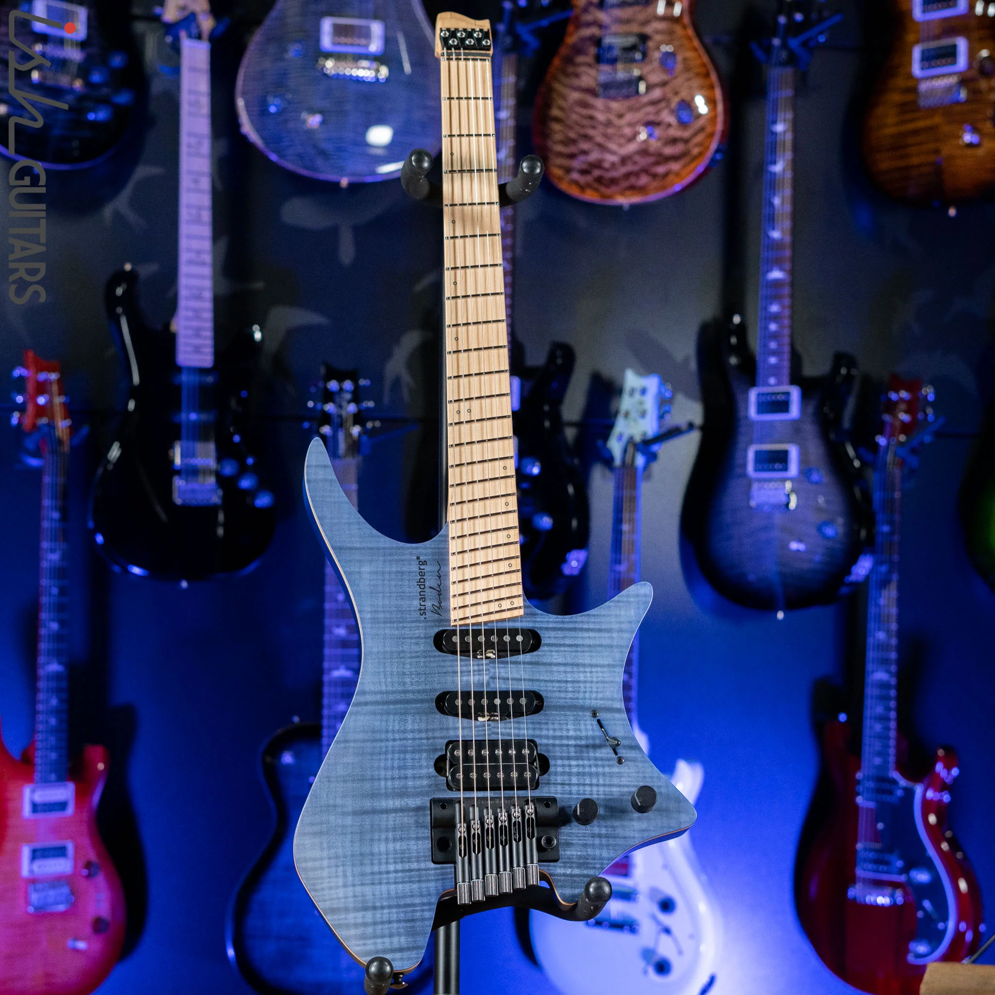 Strandberg Boden Standard NX 6 Multiscale Headless Guitar Tremolo Blue Demo - Image 2