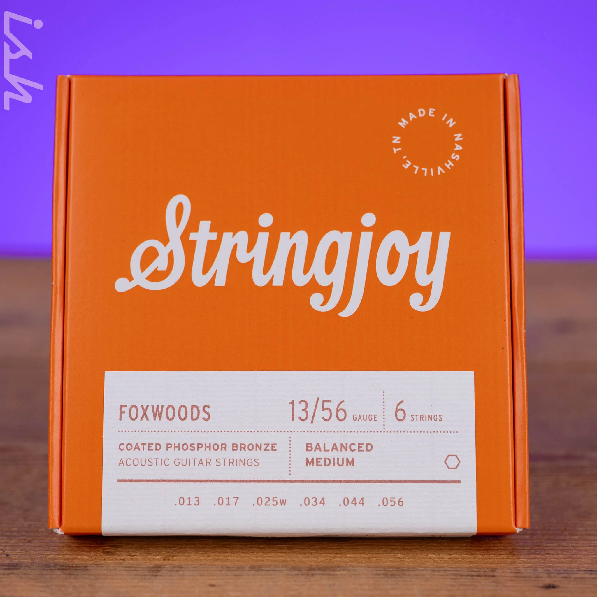 Stringjoy Foxwoods Medium Gauge (13-56) Coated Phosphor Bronze Acoustic Guitar Strings