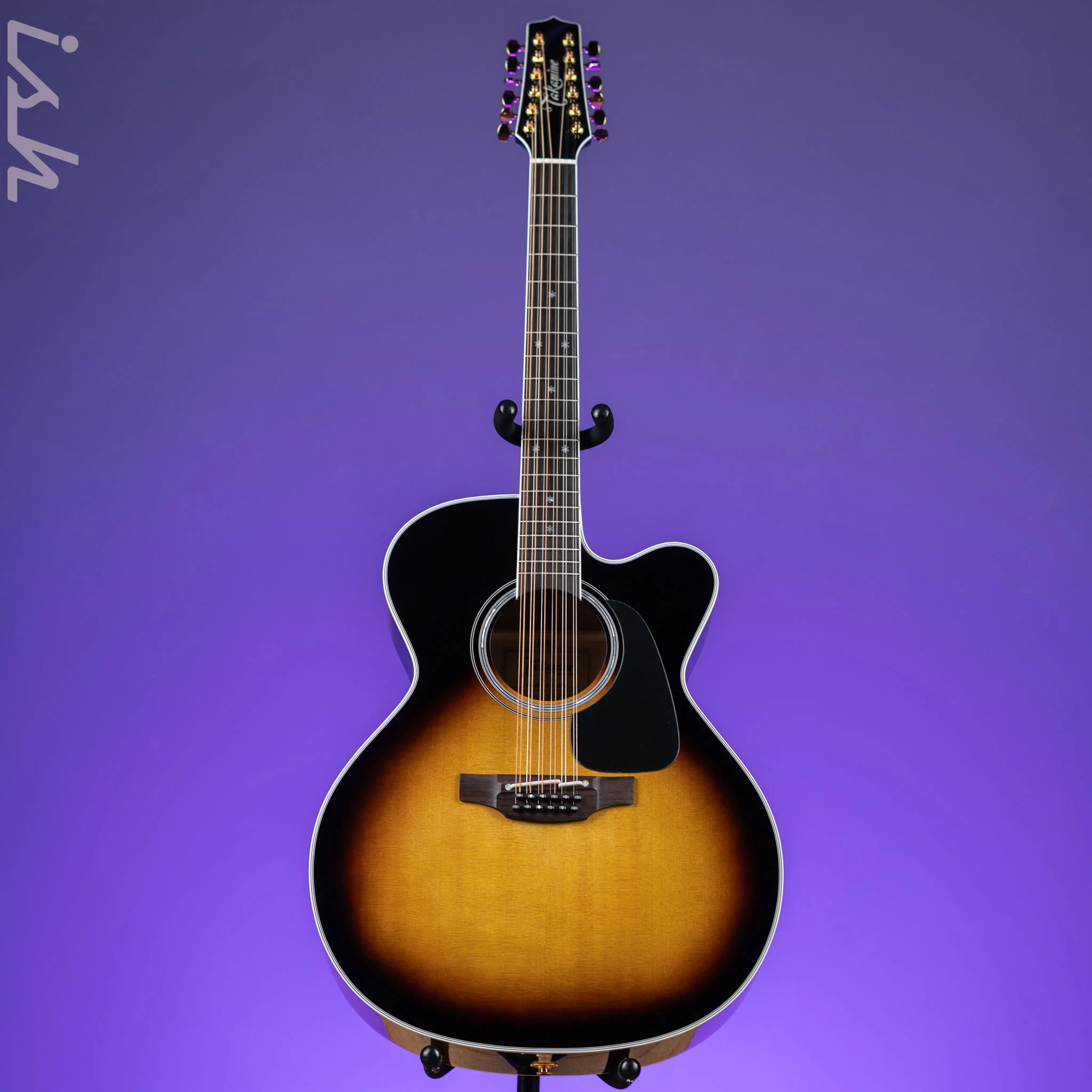 Takamine P6JC-12 Pro Series Jumbo 12-String Acoustic-Electric Brown Sunburst Gloss - Image 2