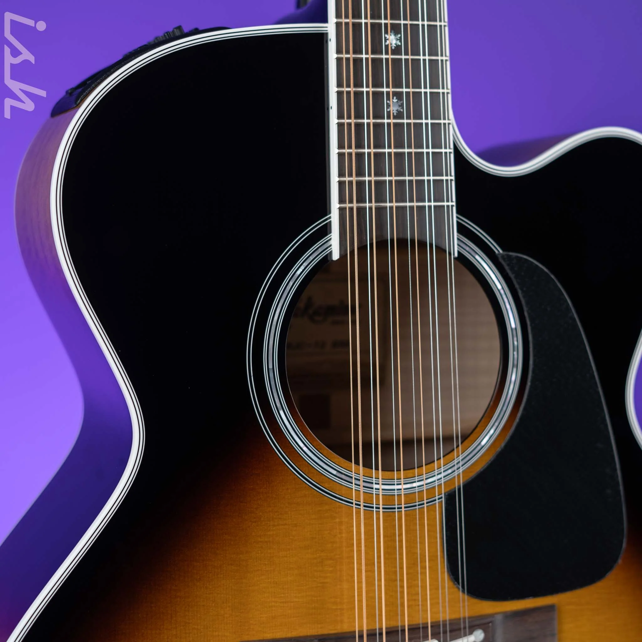 Takamine P6JC-12 Pro Series Jumbo 12-String Acoustic-Electric Brown Sunburst Gloss - Image 3