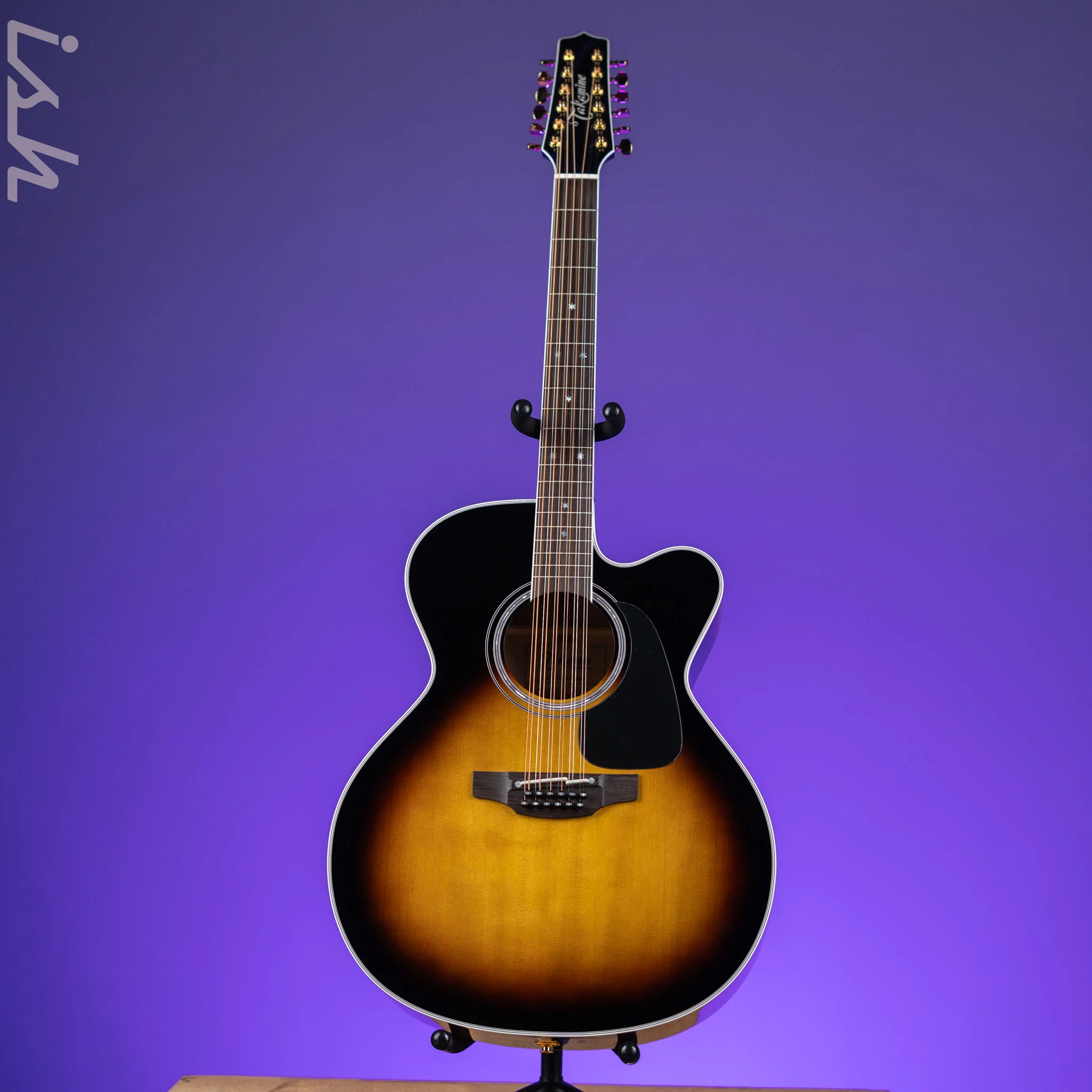 Takamine P6JC-12 Pro Series Jumbo 12-String Acoustic-Electric Brown Sunburst Gloss - Image 2