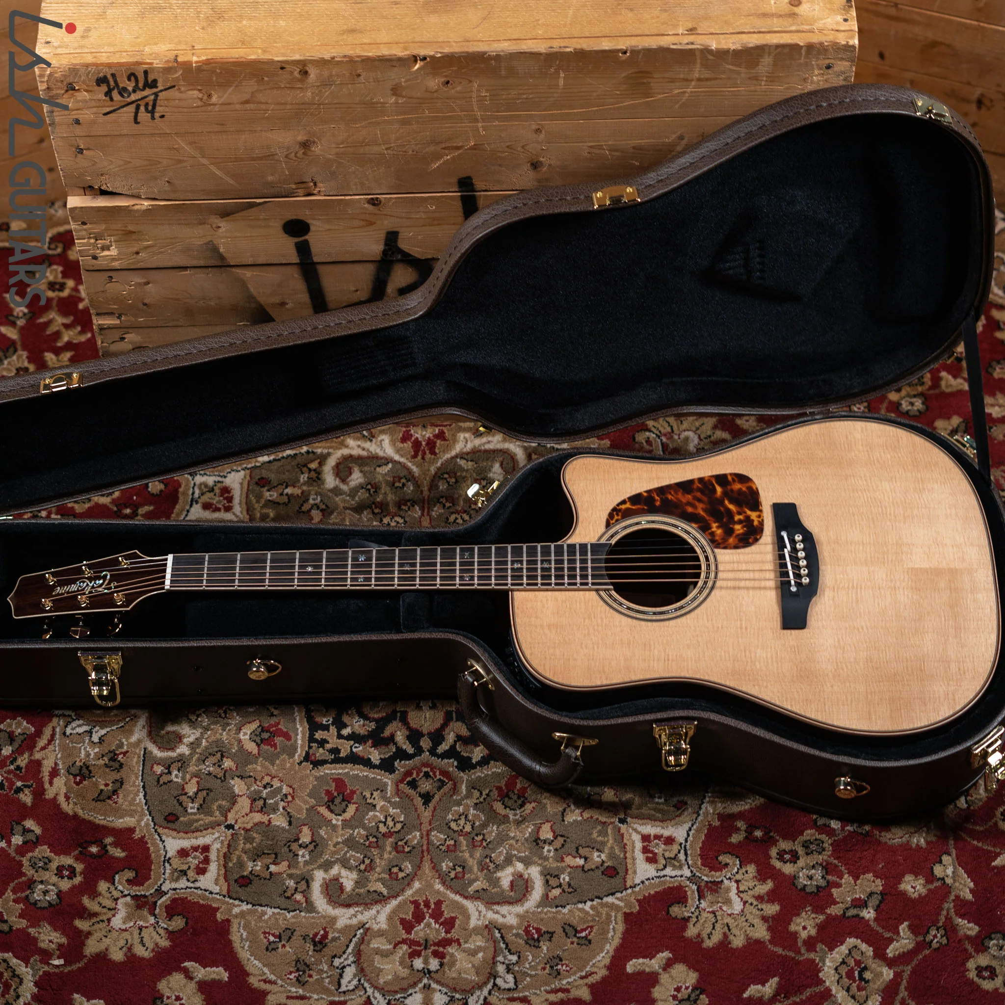 Takamine P7DC Dreadnought Acoustic Guitar Natural - Image 13