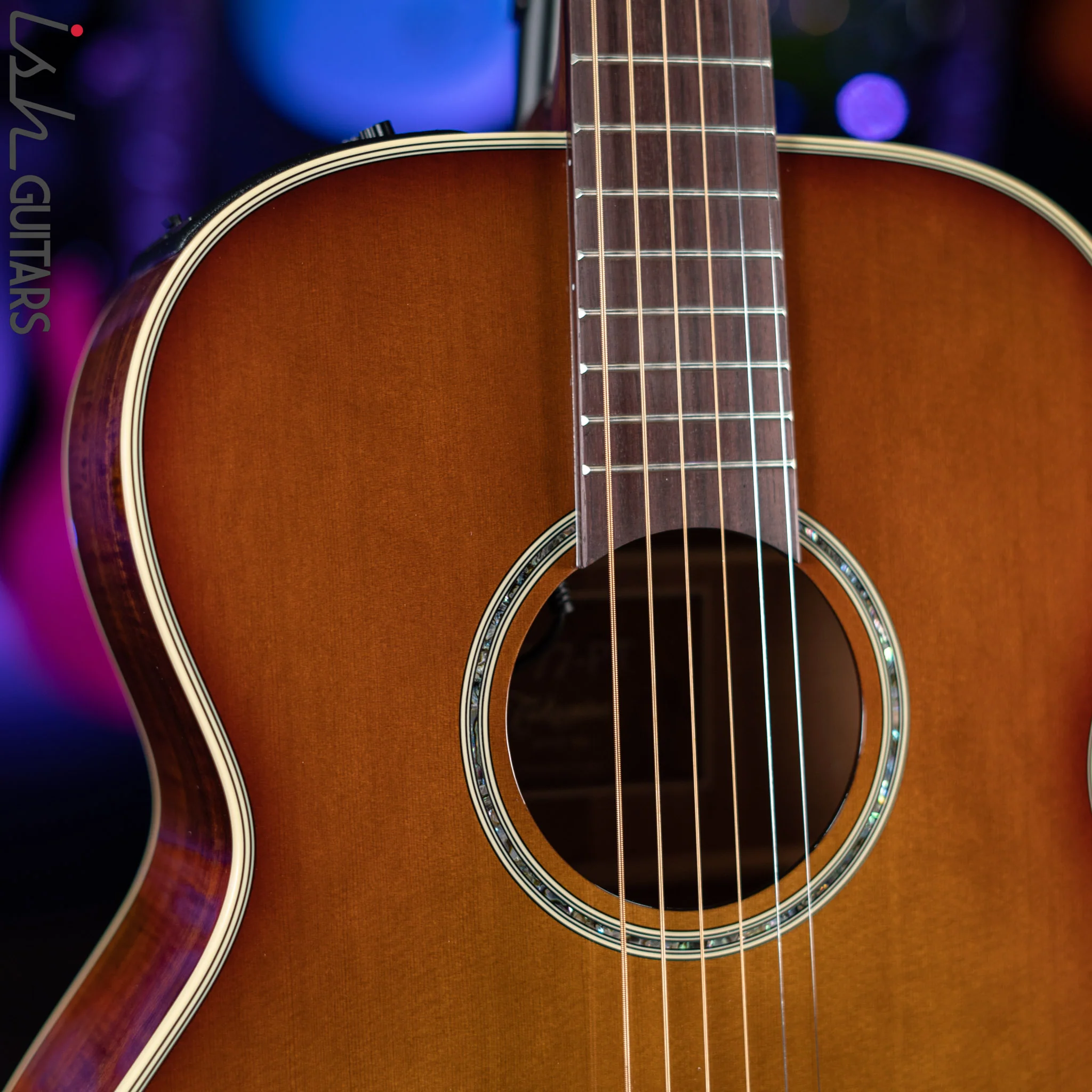 Takamine TF77-PT Orchestra Acoustic-Electric Guitar Tobacco Sunburst - Image 3