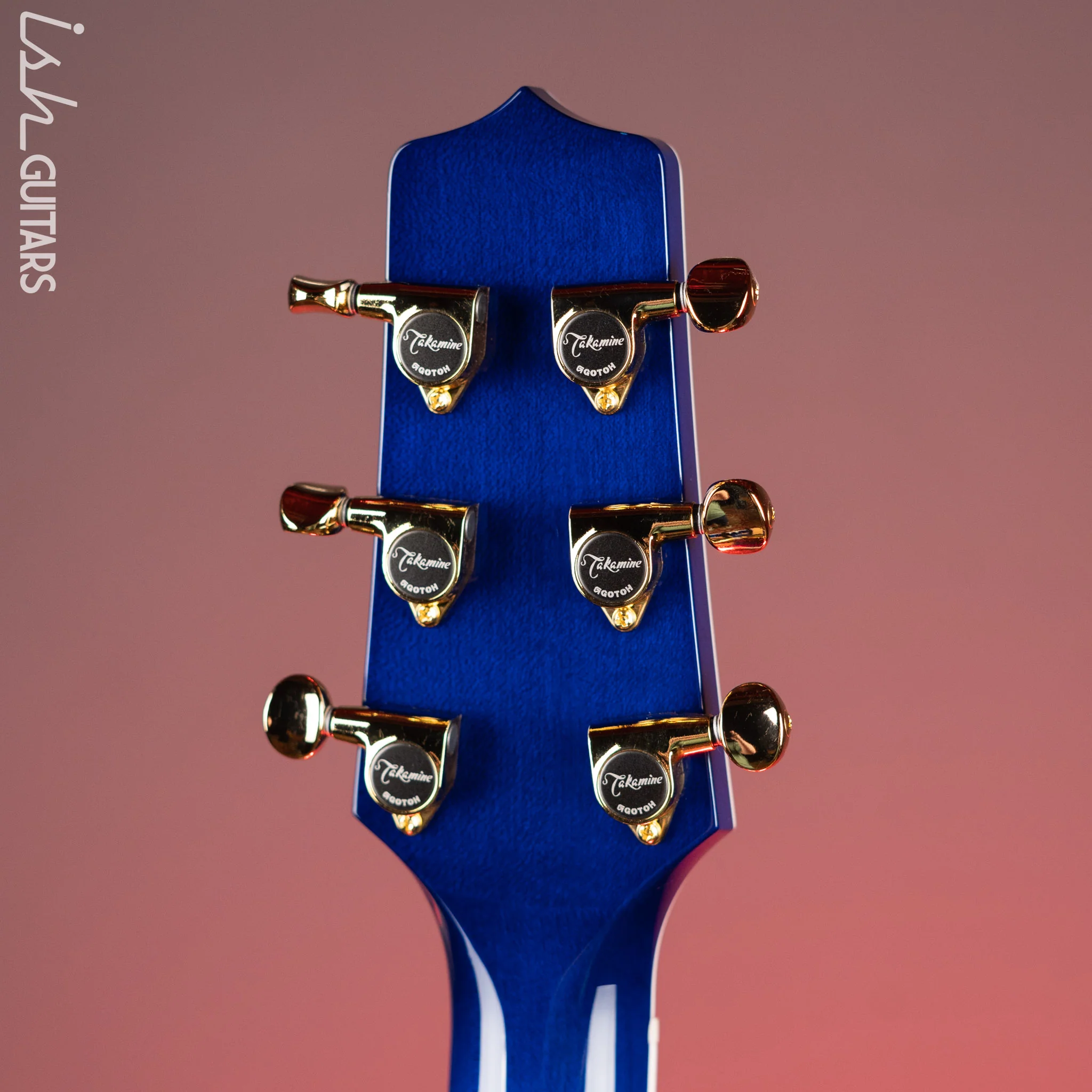 Takamine TSP100 Acoustic-Electric Guitar Gloss Deep Blue Sunburst - Image 10