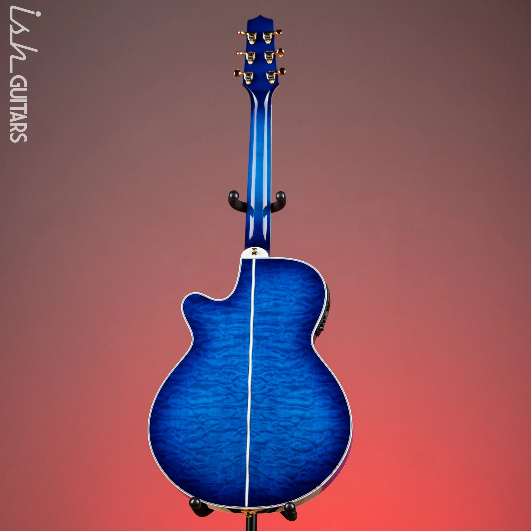 Takamine TSP100 Acoustic-Electric Guitar Gloss Deep Blue Sunburst - Image 6