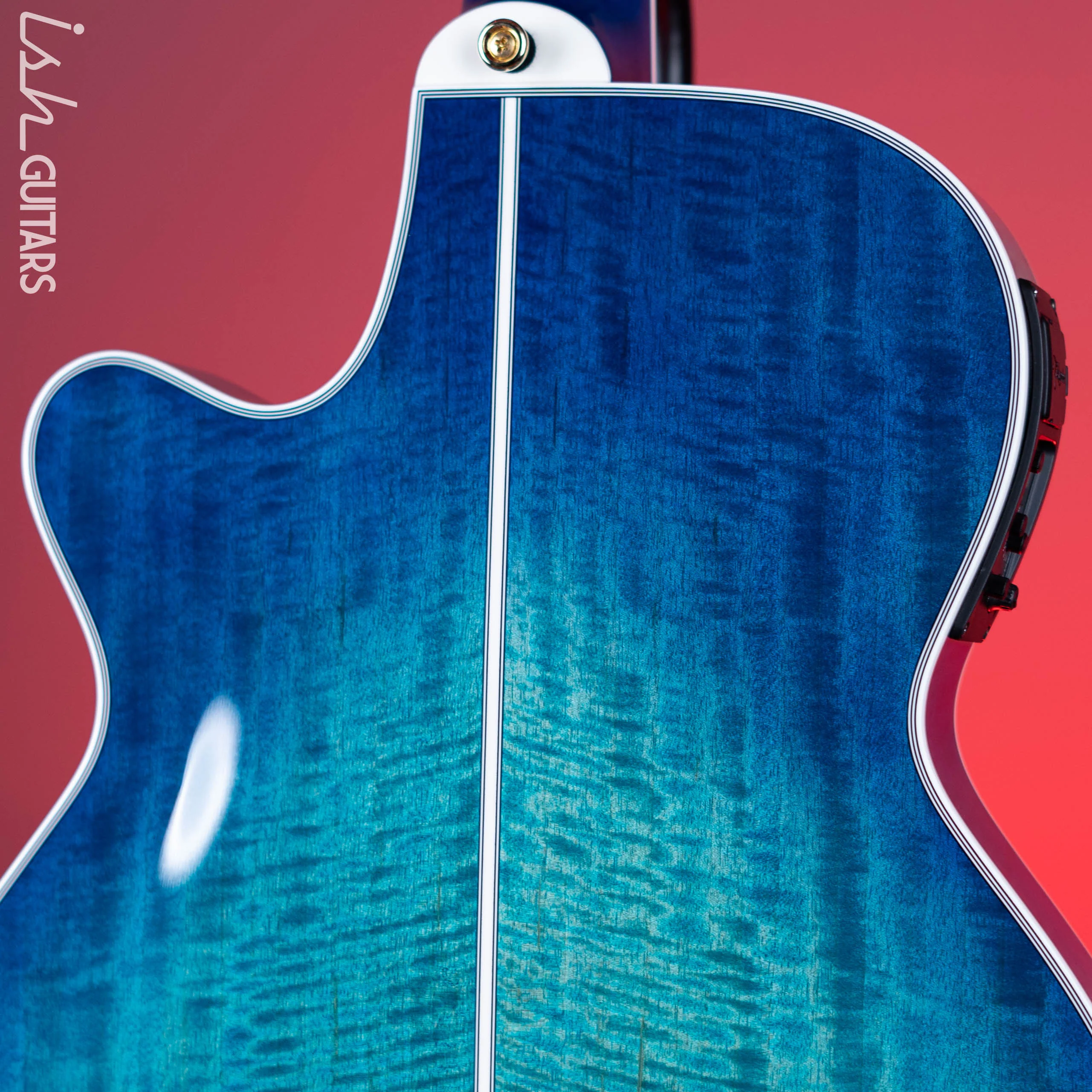 Takamine TSP178AC SBB Thinline Acoustic-Electric Guitar Gloss Blue Burst - Image 9