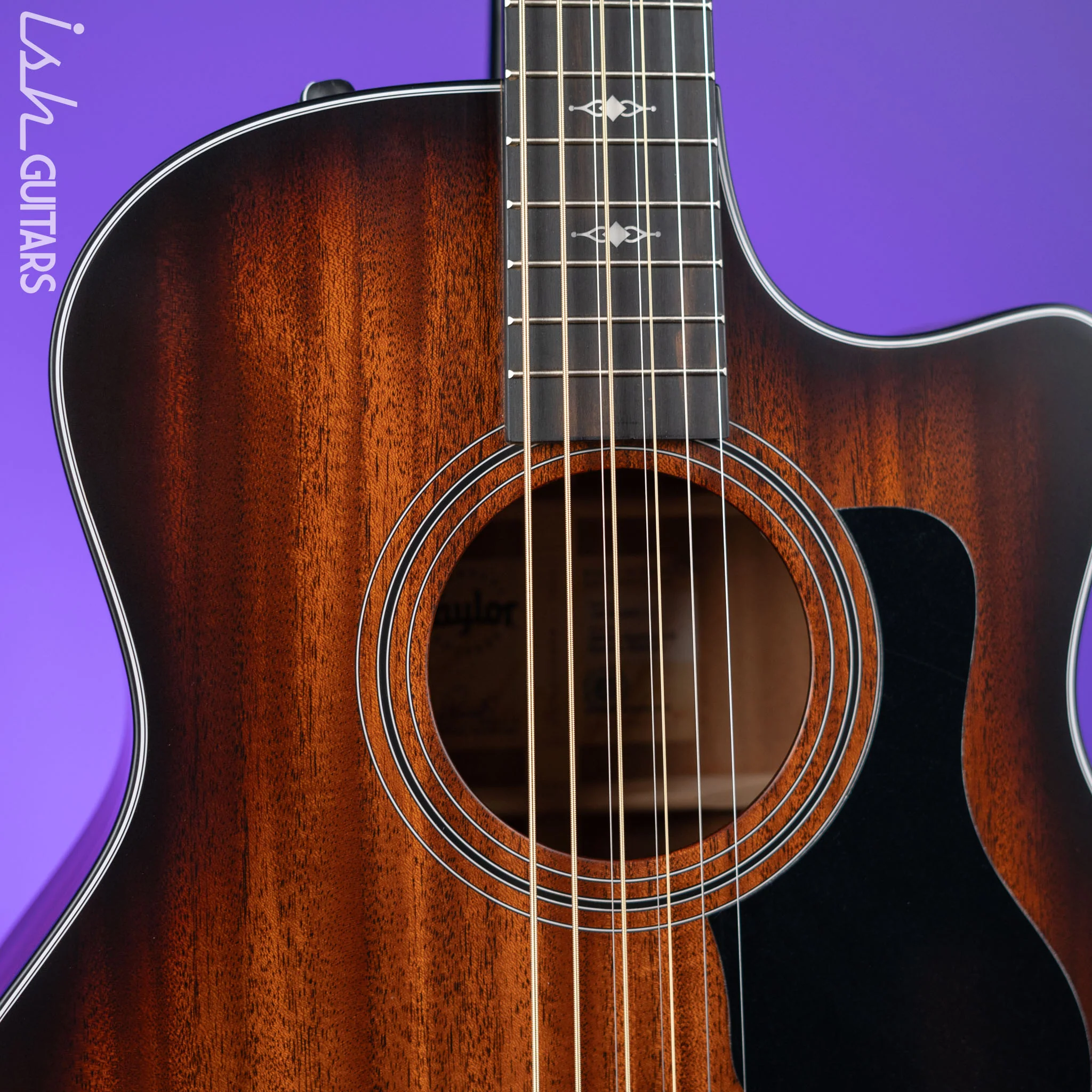 Taylor 326ce Baritone-8 Special Edition Acoustic-Electric Guitar Shaded Edgeburst - Image 3