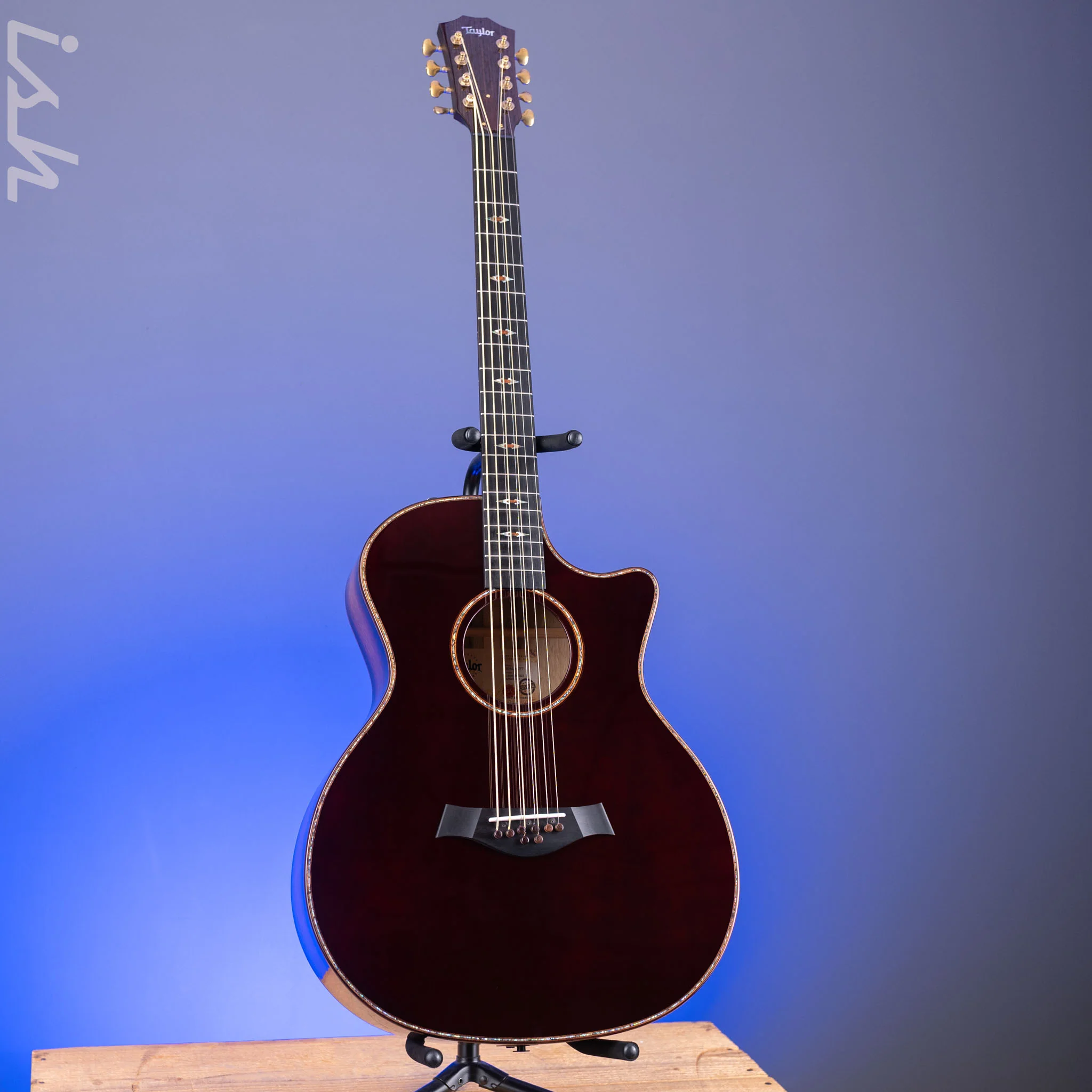 Taylor Custom Grand Auditorium C14ce-B4023 Baritone-8 Chocolate Burgundy Catch #23 - Image 3