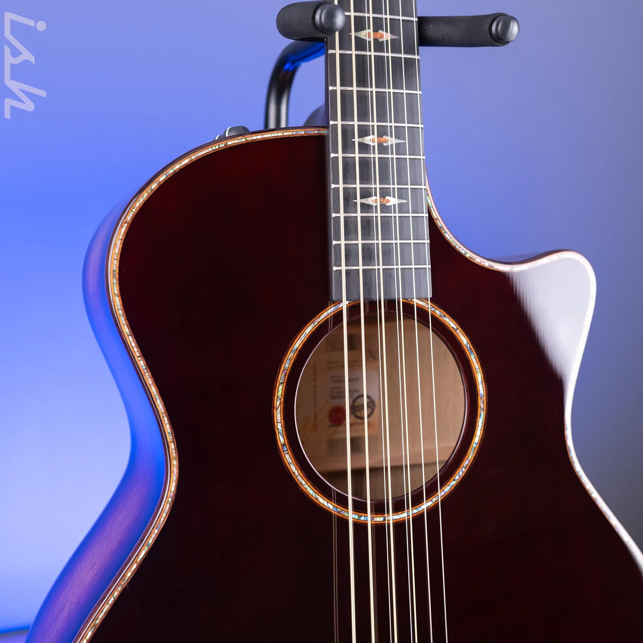 Taylor Custom Grand Auditorium C14ce-B4023 Baritone-8 Chocolate Burgundy Catch #23 - Image 4