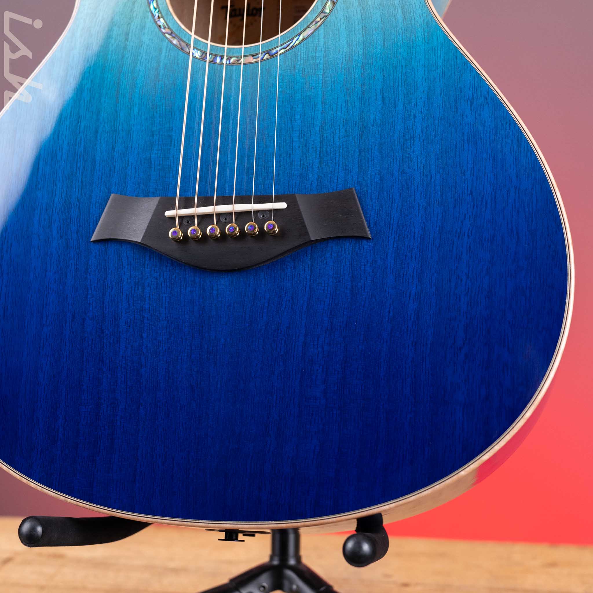 Taylor Custom Grand Concert C22e 12-Fret Ombre Blue Catch #5 - Image 4