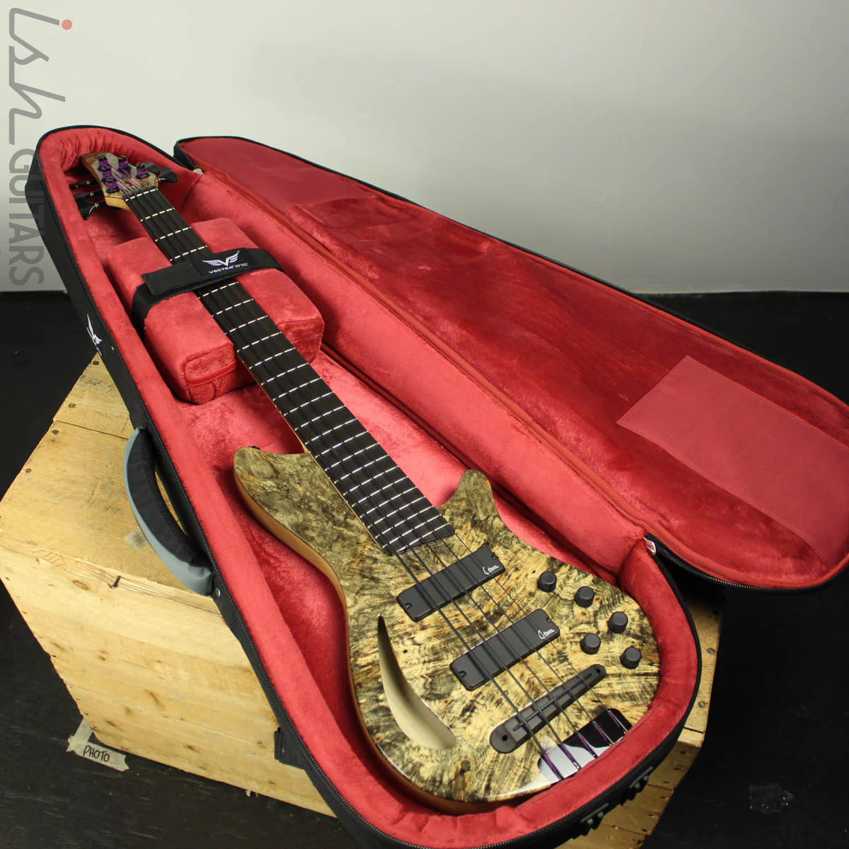 Veillette Singlecut 5 Custom Semi Hollow Buckeye Burl - Image 12